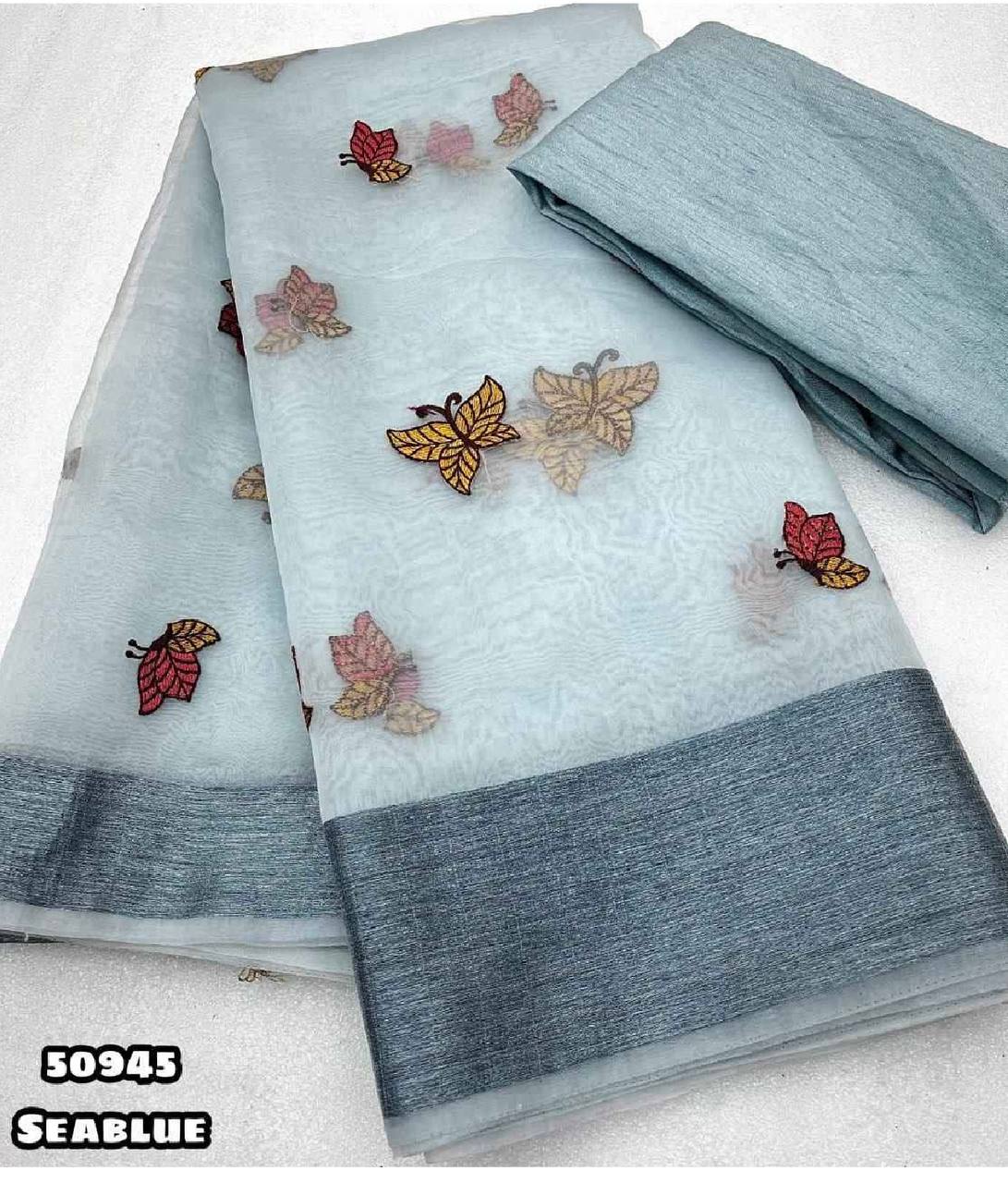 Tussar Silk Floral Digital Print Saree