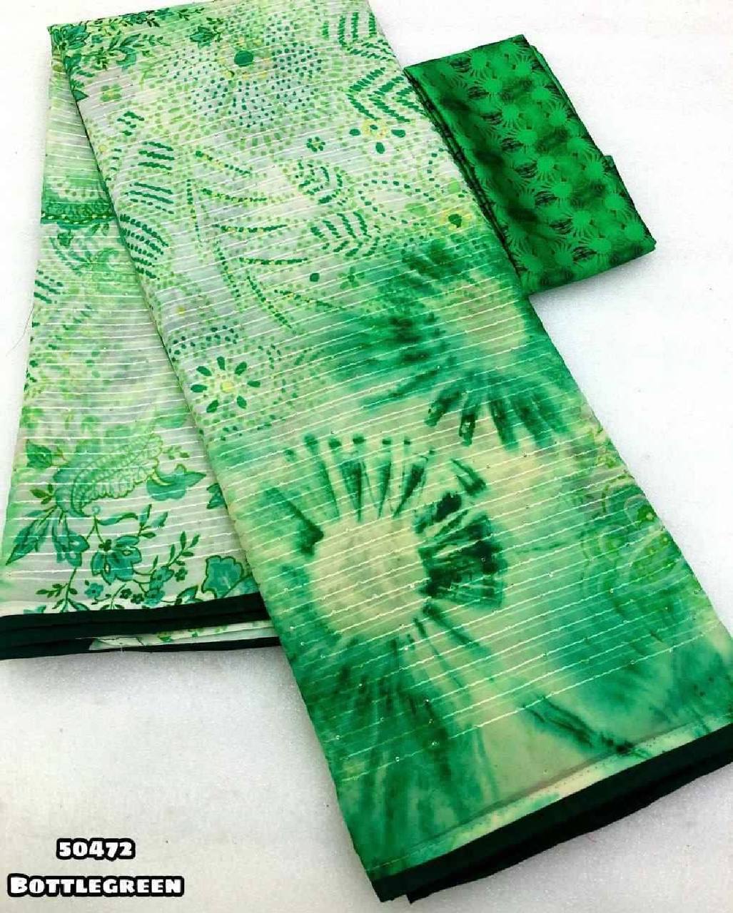 Tussar Silk Floral Digital Print Saree