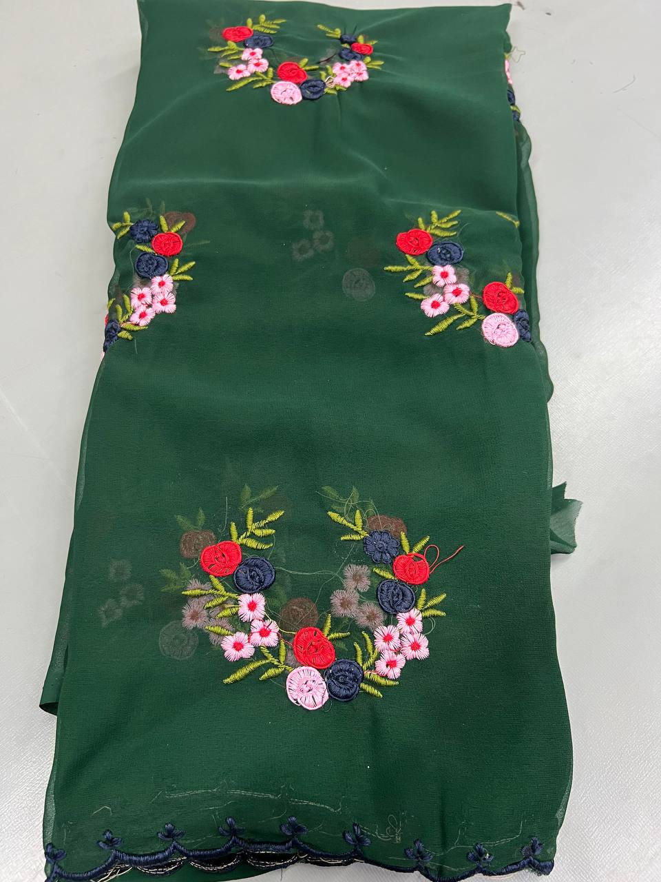 Tussar Silk Floral Digital Print Saree