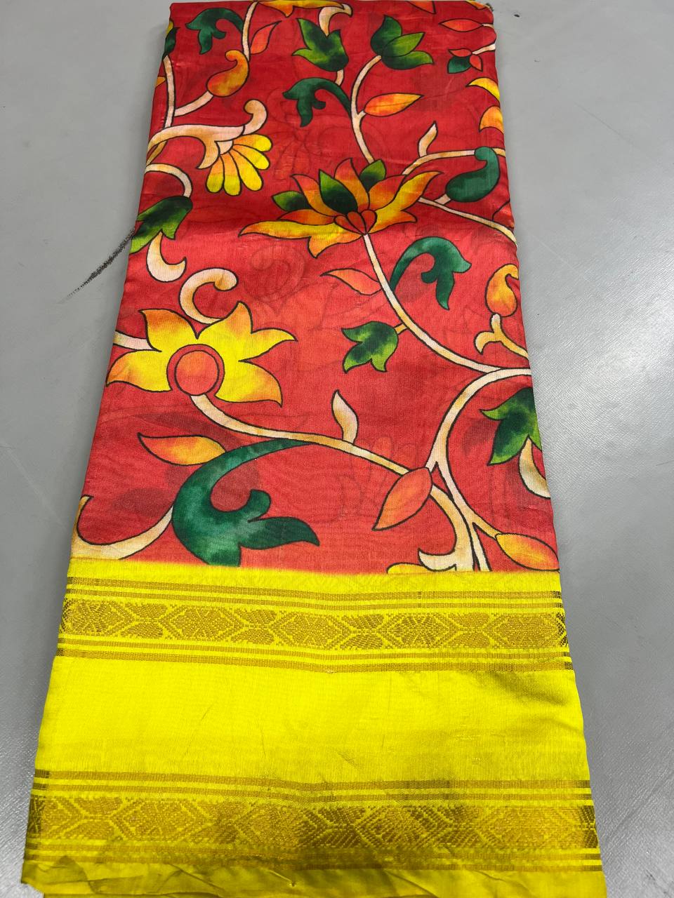 Fancy dual shade weaving with sequence &amp; siroski work sarees with blouse