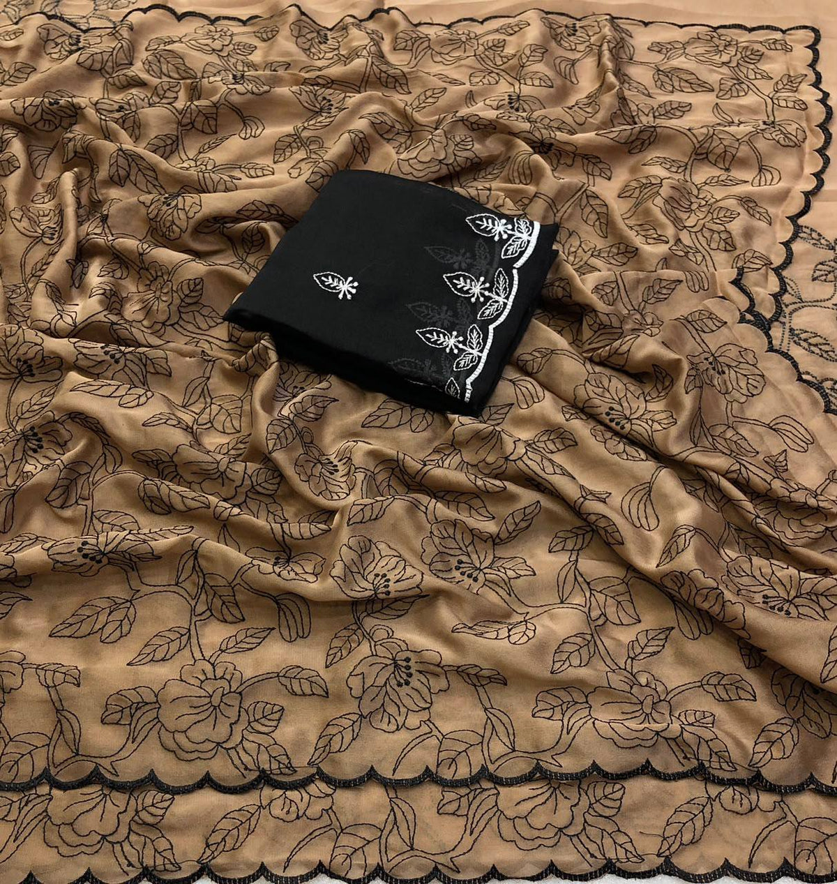 Sketch 3  Crunchy Crush Thread Embroidery Saree
