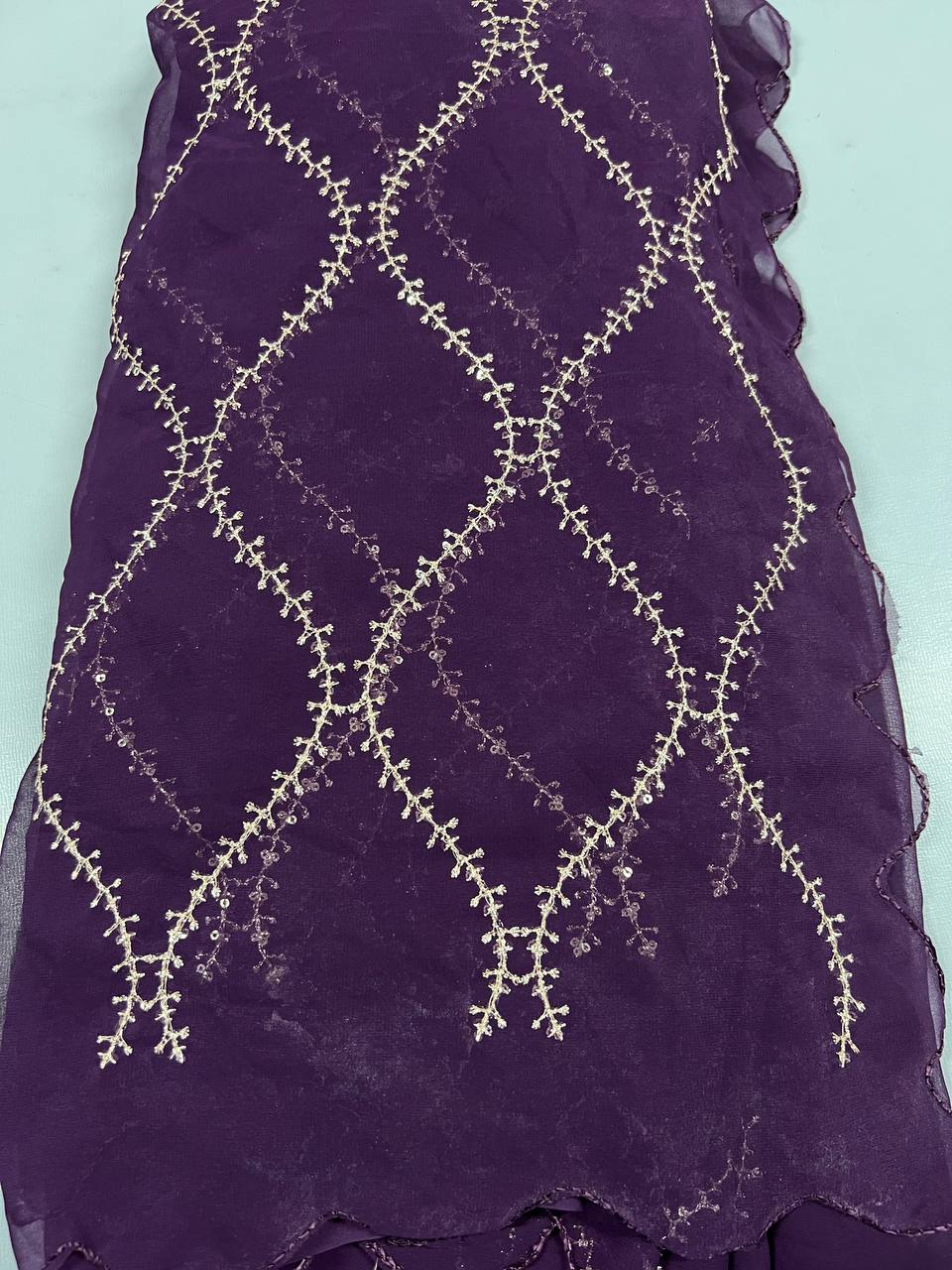 Soft Linen Printed, Furr & Foil Work Sarees with Blouse