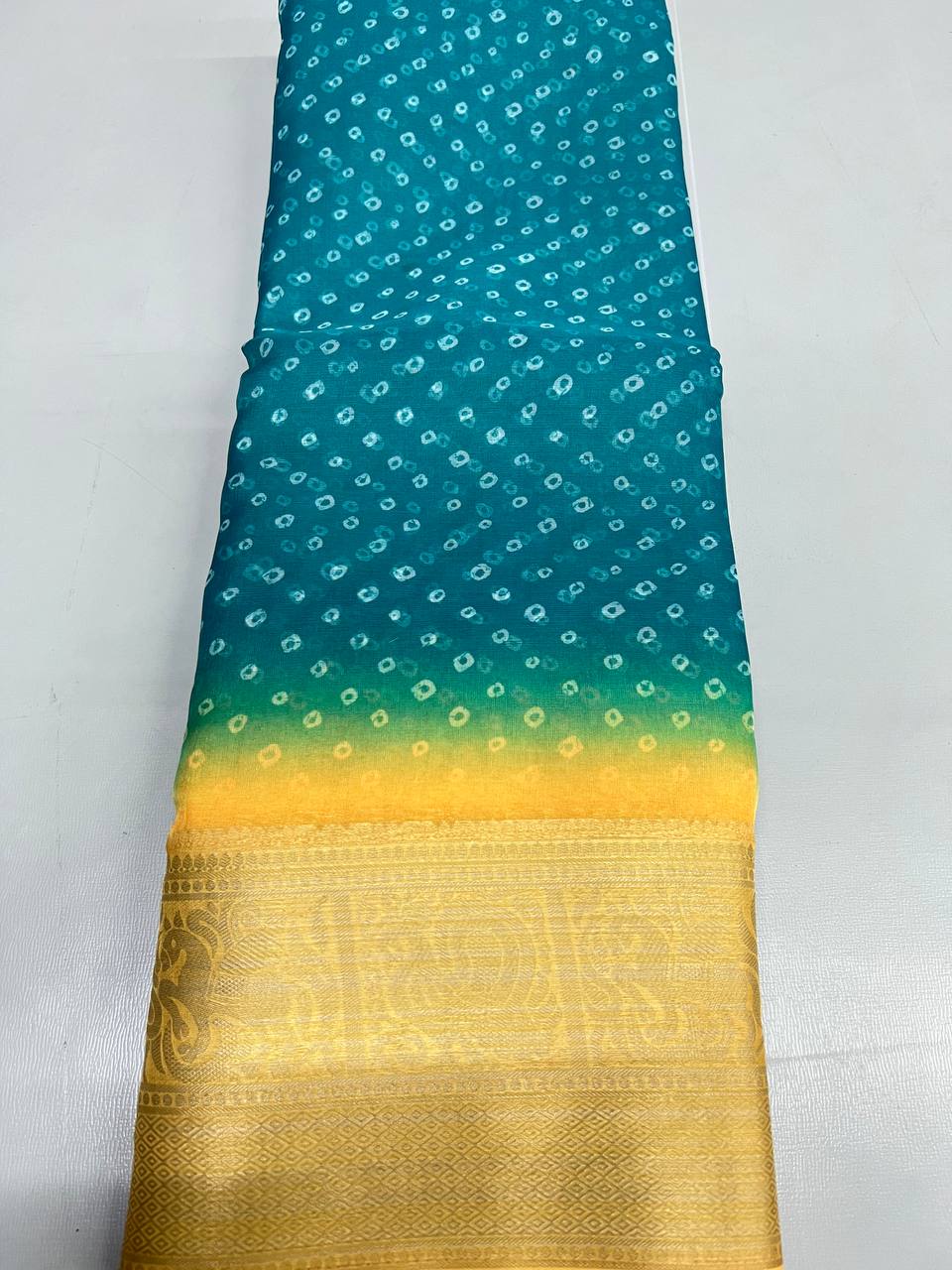 Soft Linen Printed, Furr & Foil Work Sarees with Blouse