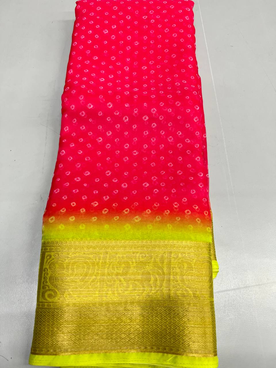 Soft Linen Printed, Furr & Foil Work Sarees with Blouse
