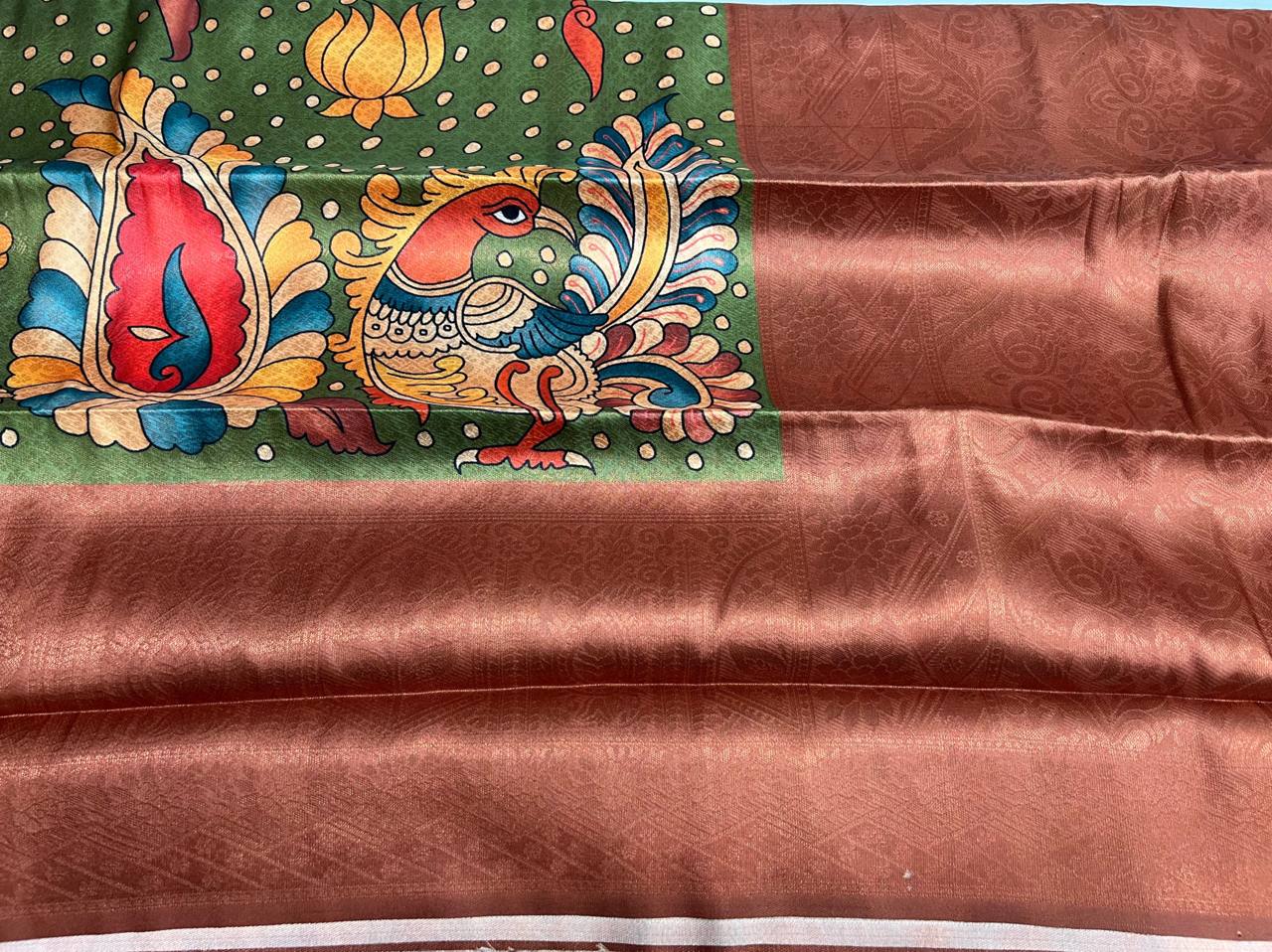 Soft Linen Printed, Furr & Foil Work Sarees with Blouse