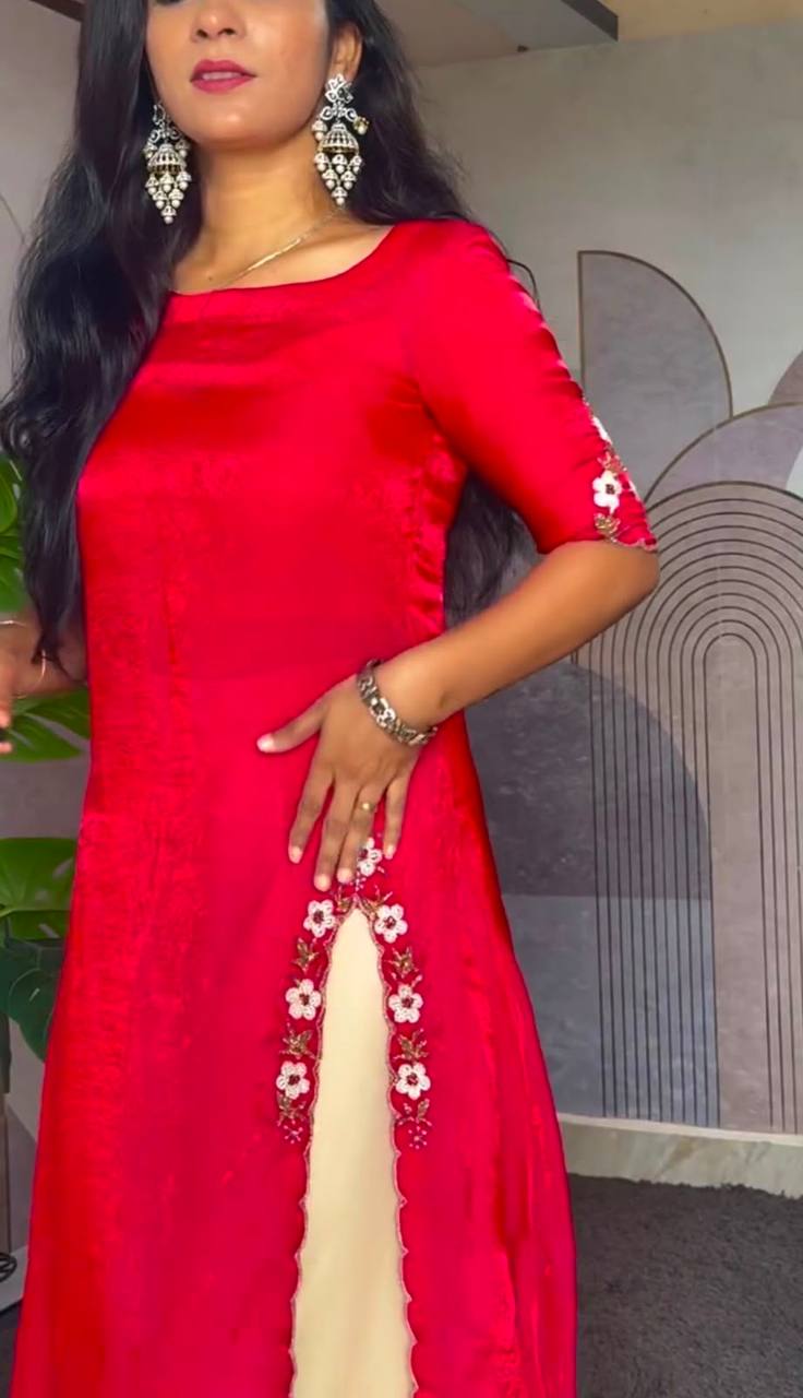 Laali Space Silk Stitched Kurti and Plazo