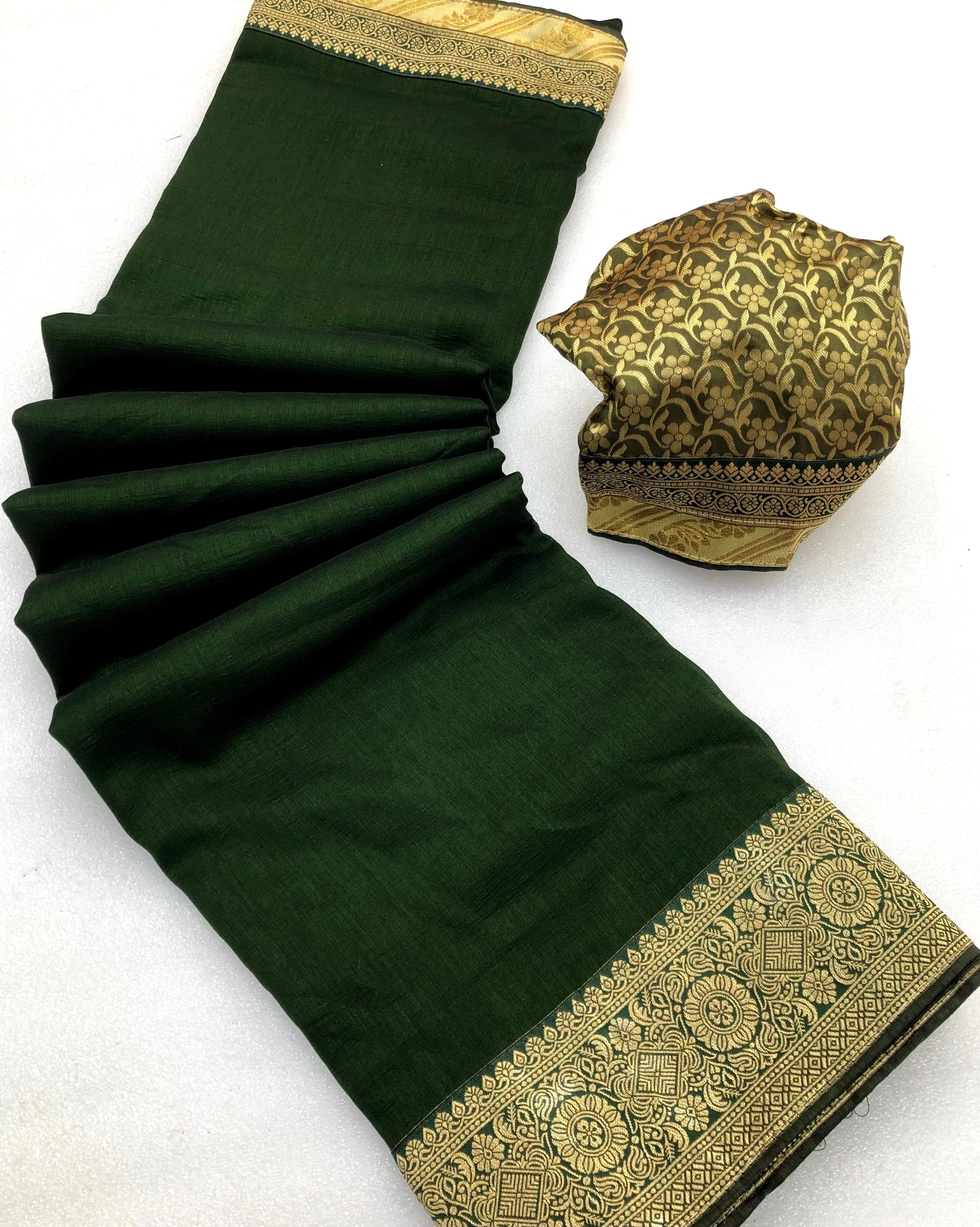 Silkrem Vichitra Silk Saree