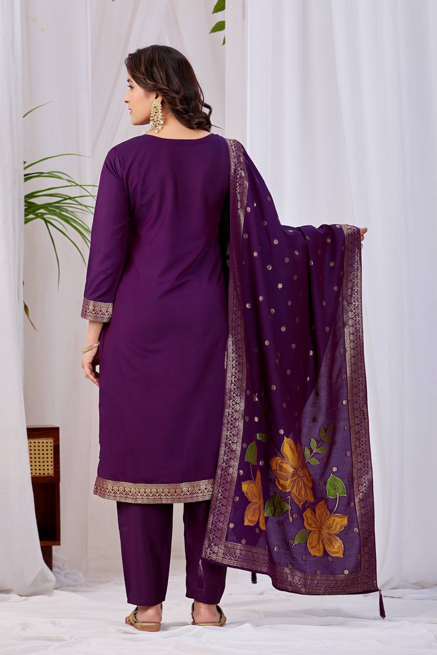 Suhani Banarasi Stitched 3 Peace Suit