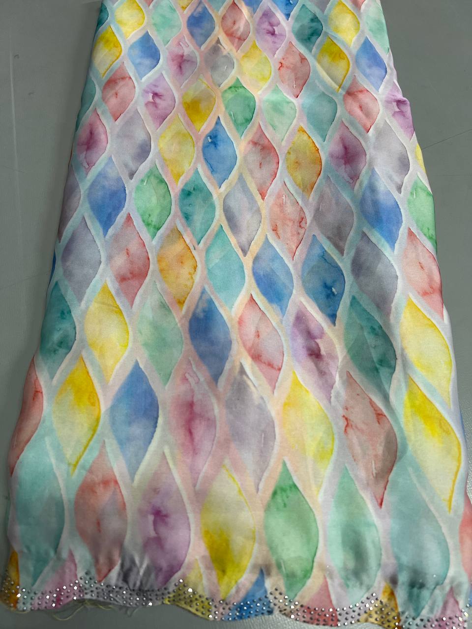 Fancy dual shade weaving with sequence &amp; siroski work sarees with blouse