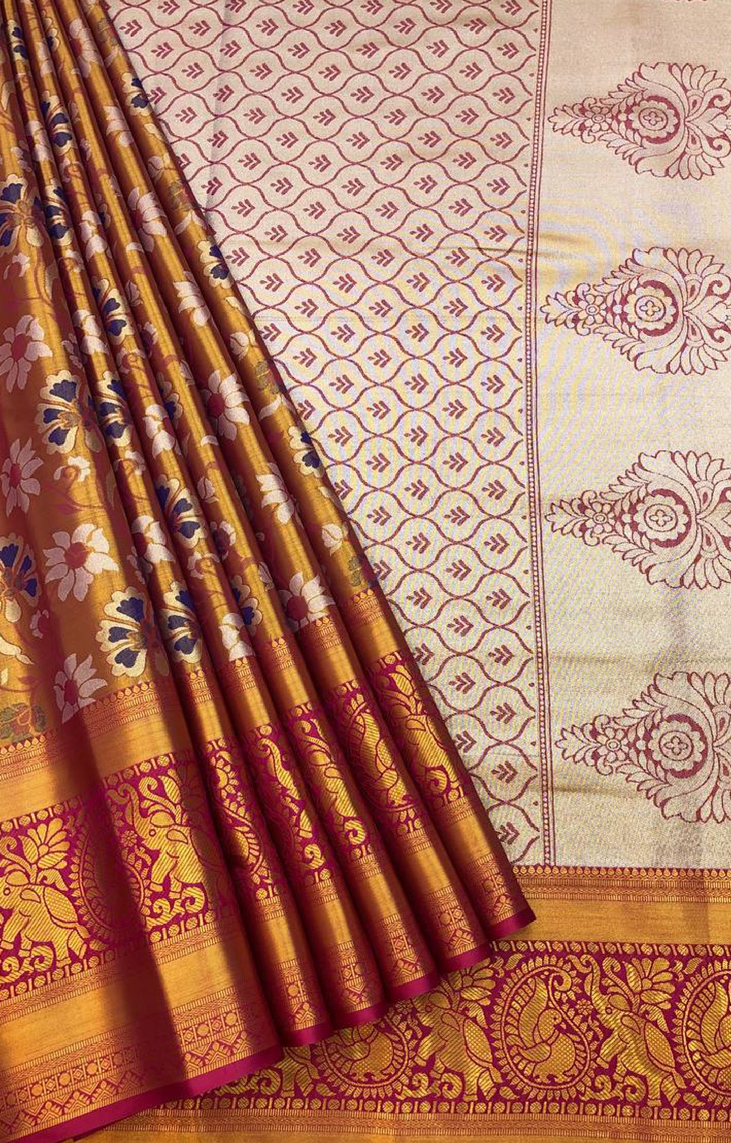 ROYCE 2 KANJIVIRAM PATTU SILK PURE ZARI WEAVING