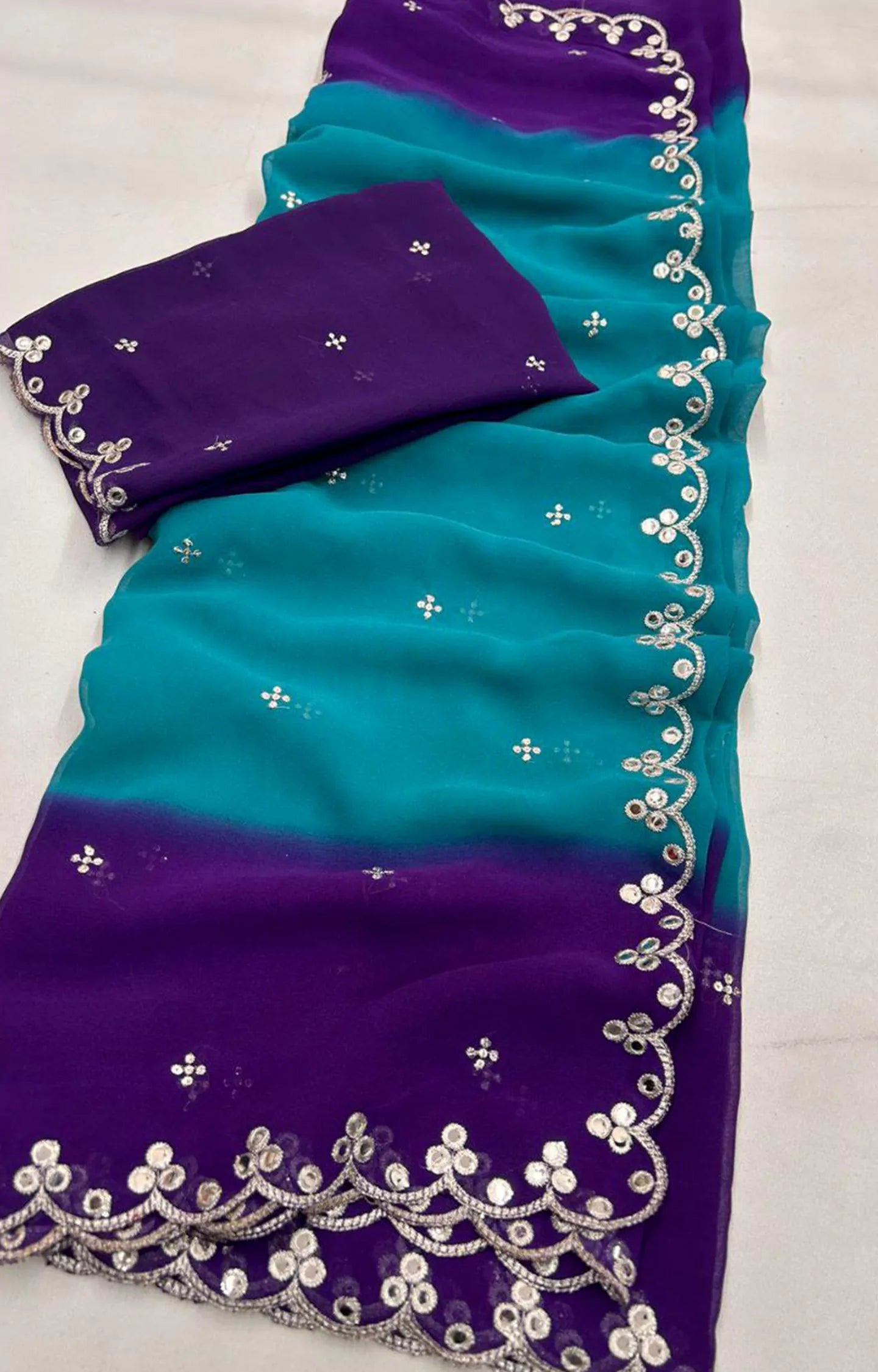 MUSHRIN SOFT CHIFFON SILK FABRIC SAREE