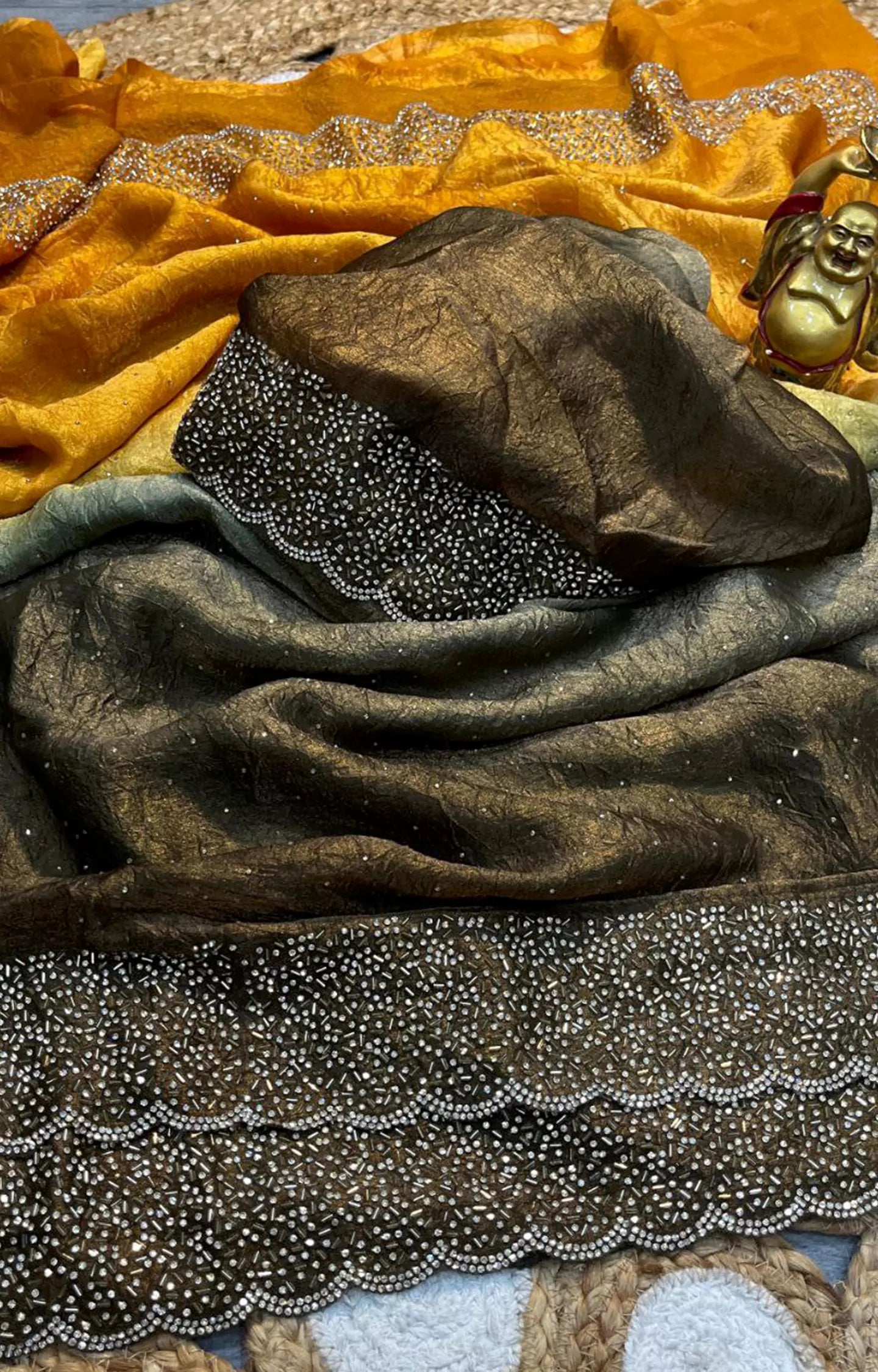 VELFER SHADED CRUSH SPACE SILK SAREE