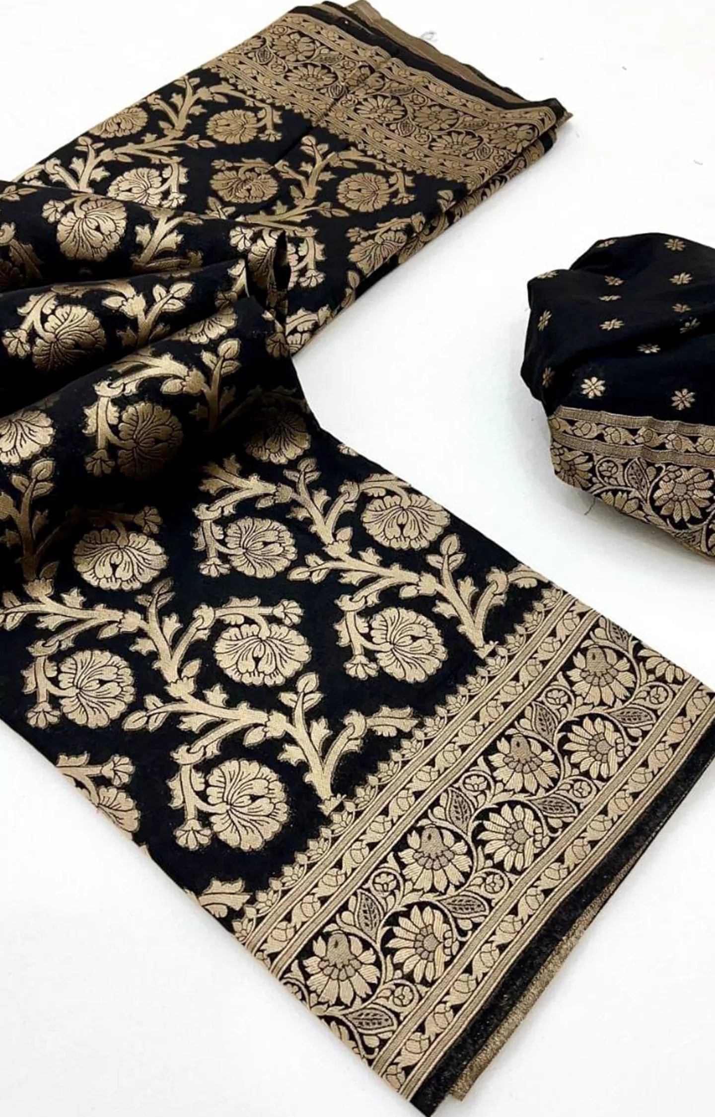 DAIMA PURE SOFT KHADI GEORGETTE SILK SAREE