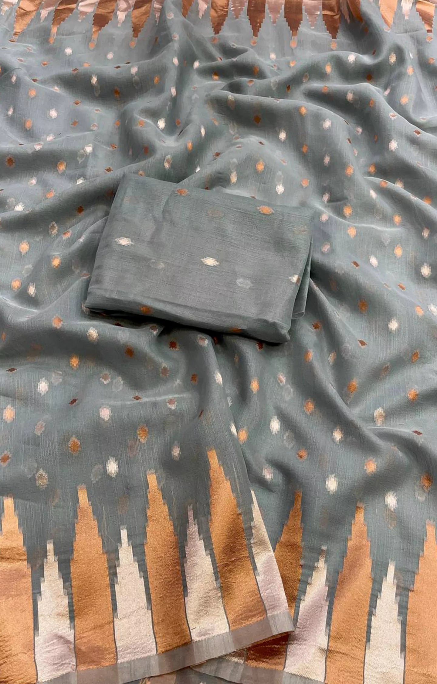 JIYARA SOFT COTTON WITH TEMPLE DESIGN SAREE