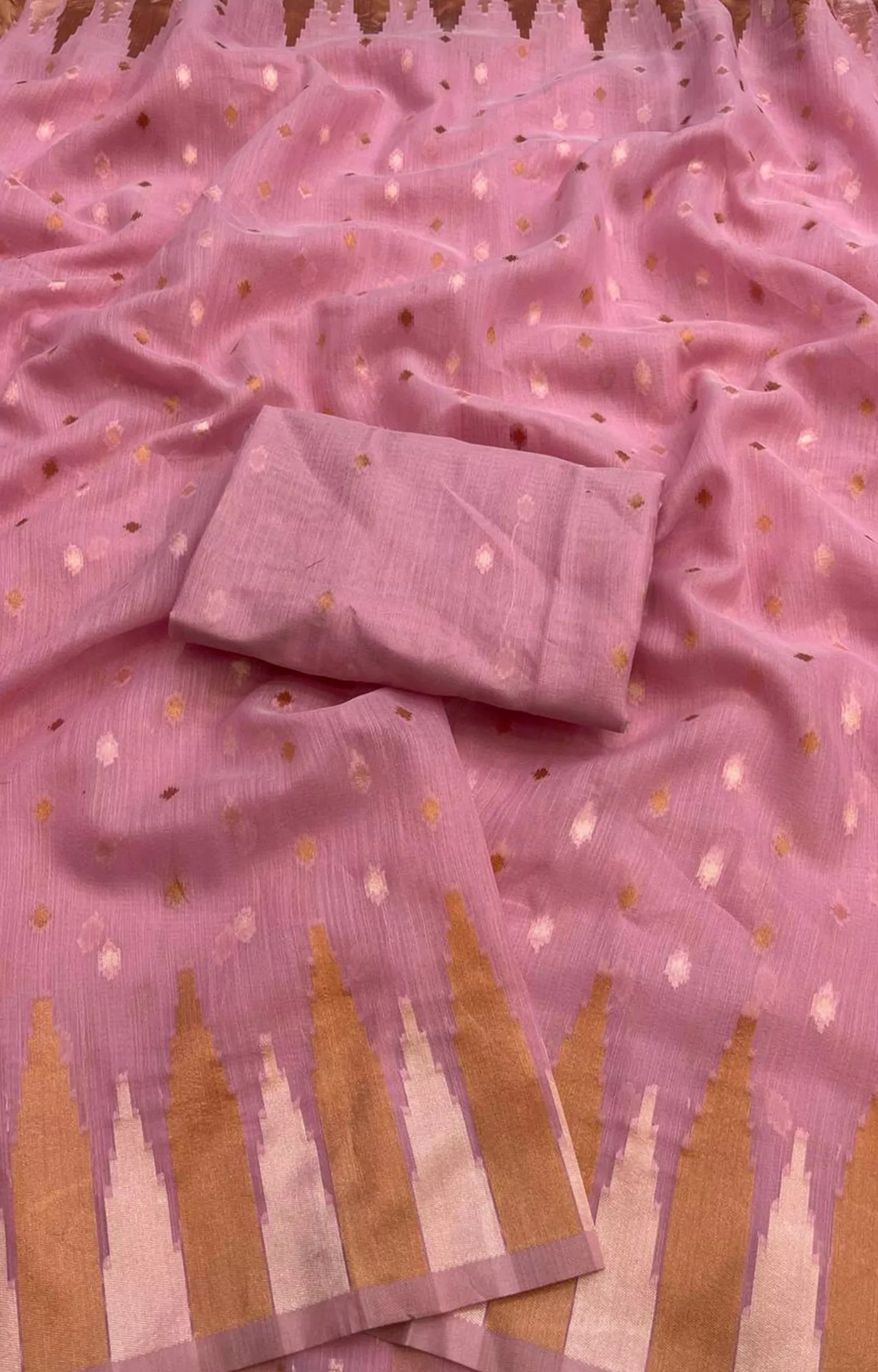 JIYARA SOFT COTTON WITH TEMPLE DESIGN SAREE
