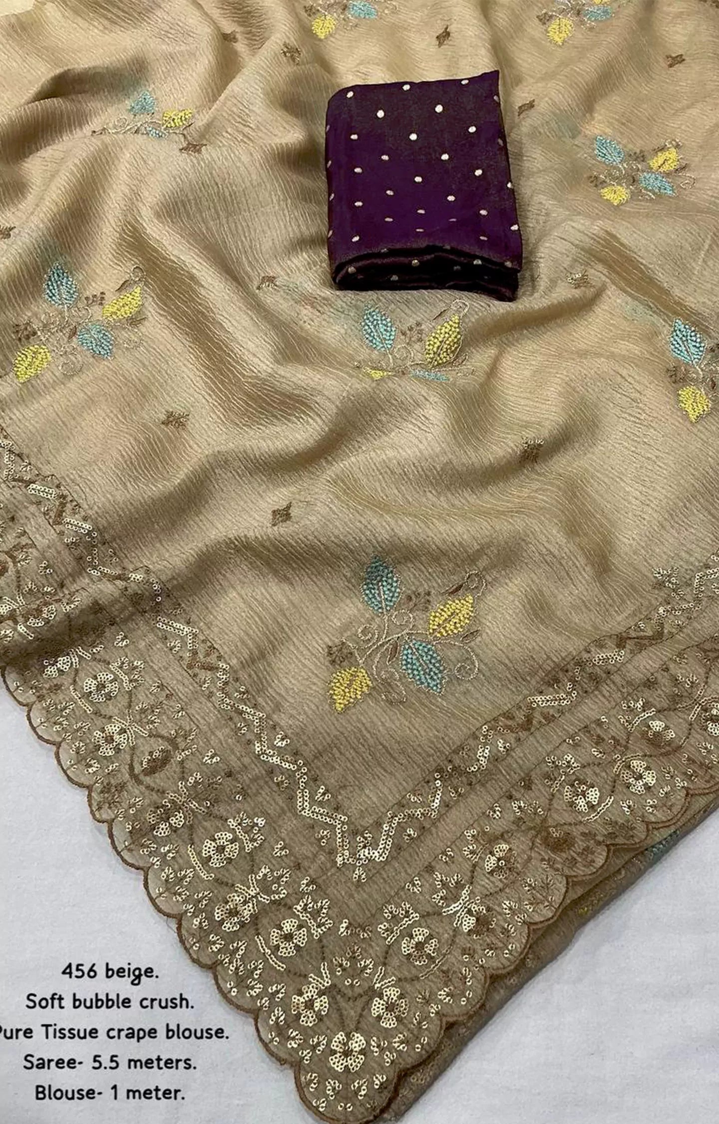 HAMSTER SOFT BUBBLE CRUSH SAREE