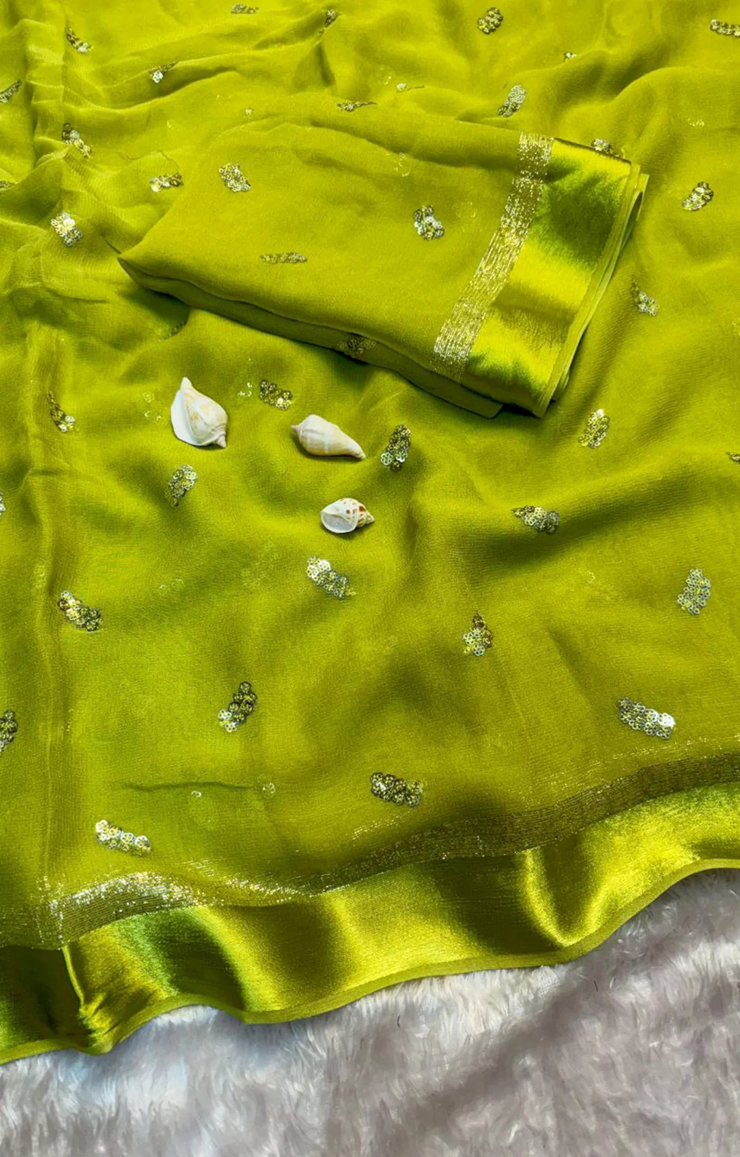 KUSTERD PURE VISCOSE GEORGETTE DYING SAREE