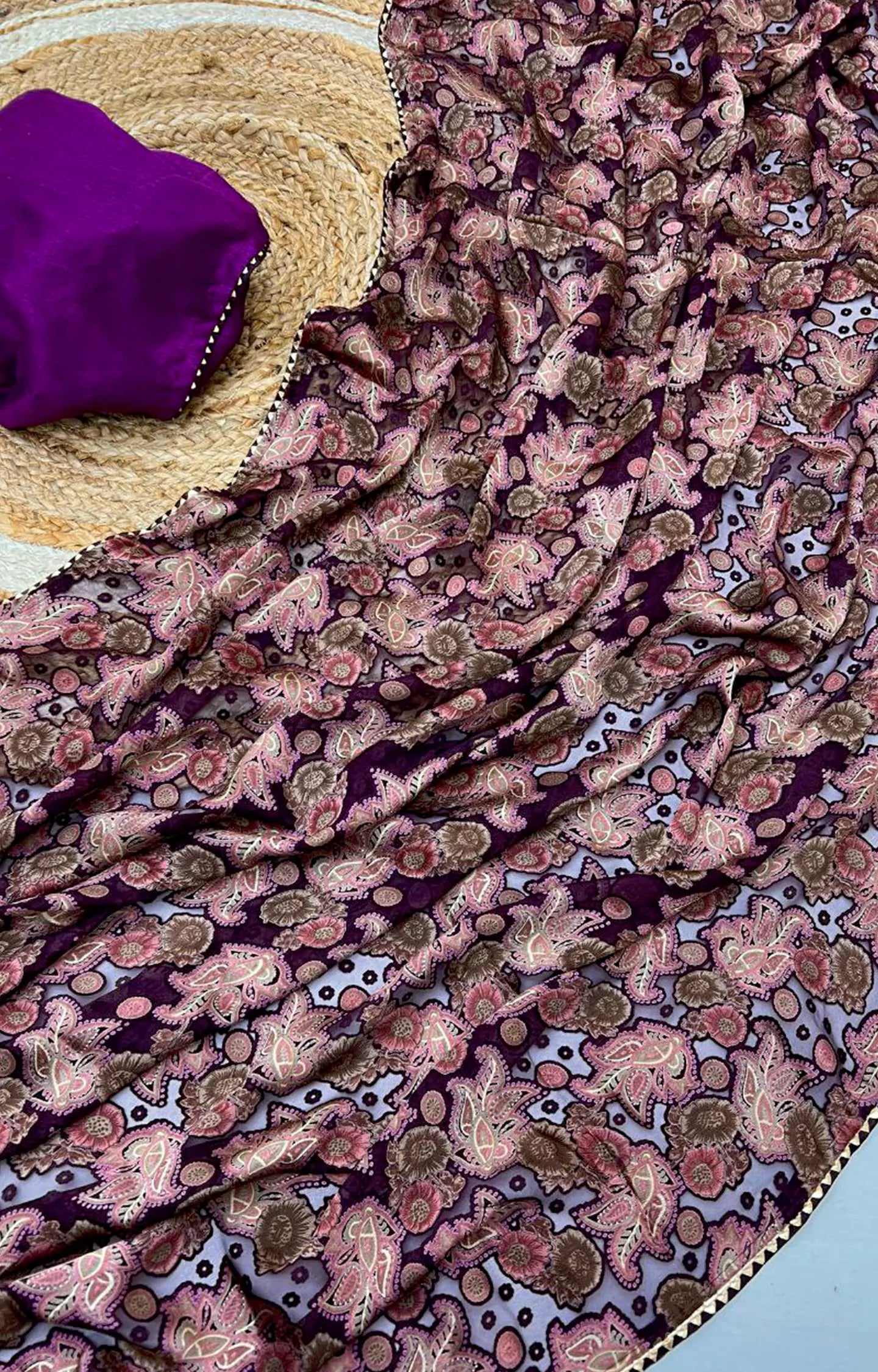 LASTUNE BEAUTIFUL EXPORT QUALITY IMPORTED ORIGINAL  BRASOO SAREE