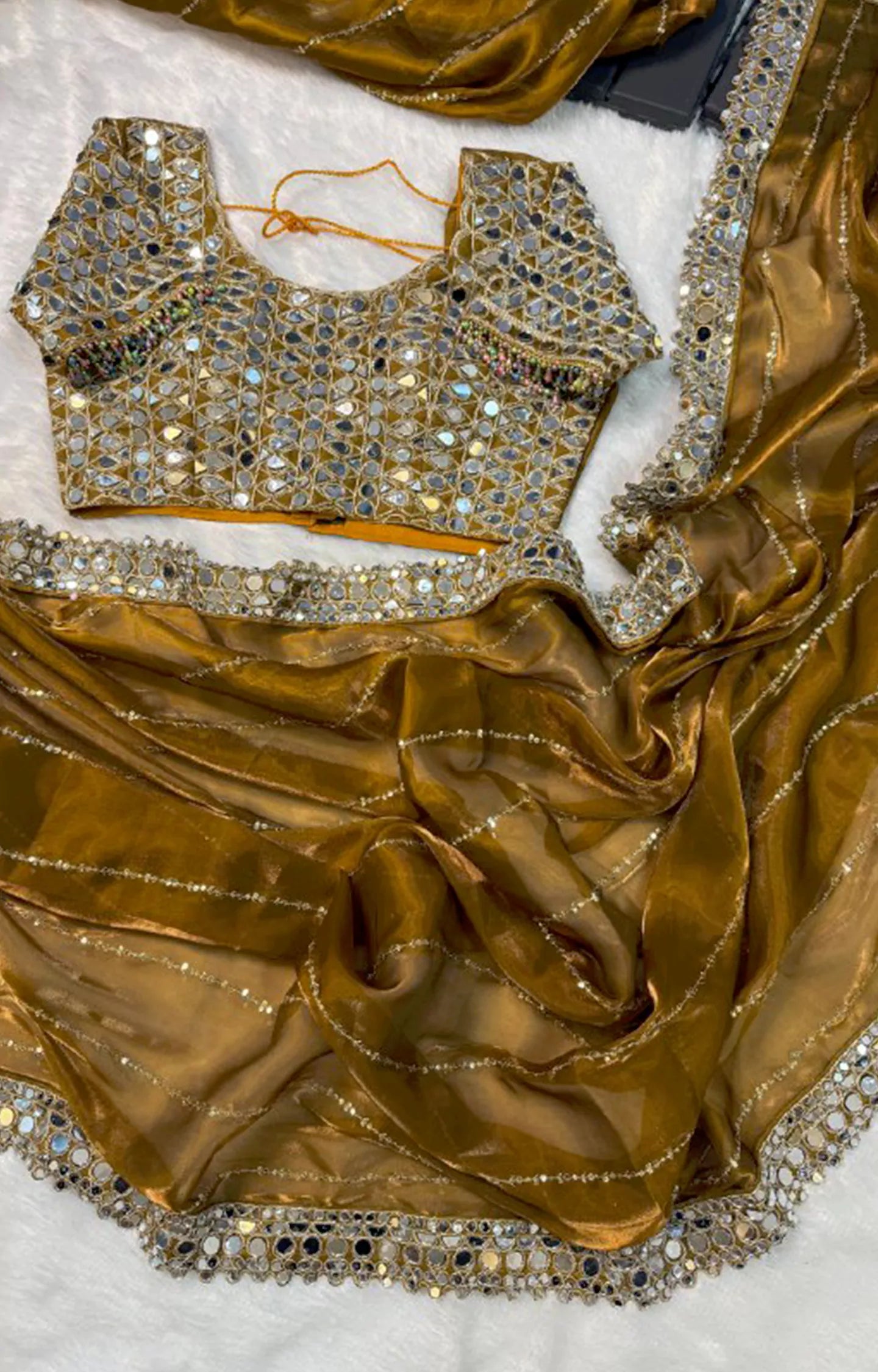 VERSHNA SOFT SATIN ORGANZA SAREE