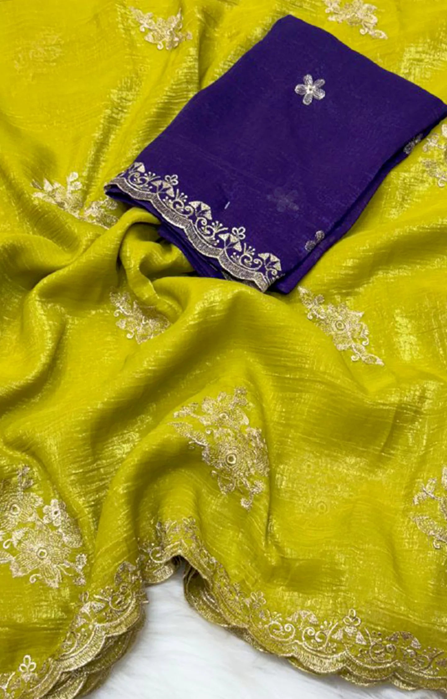 FELITA CRUNCHY CHIFFON CRUSH SILK SAREE