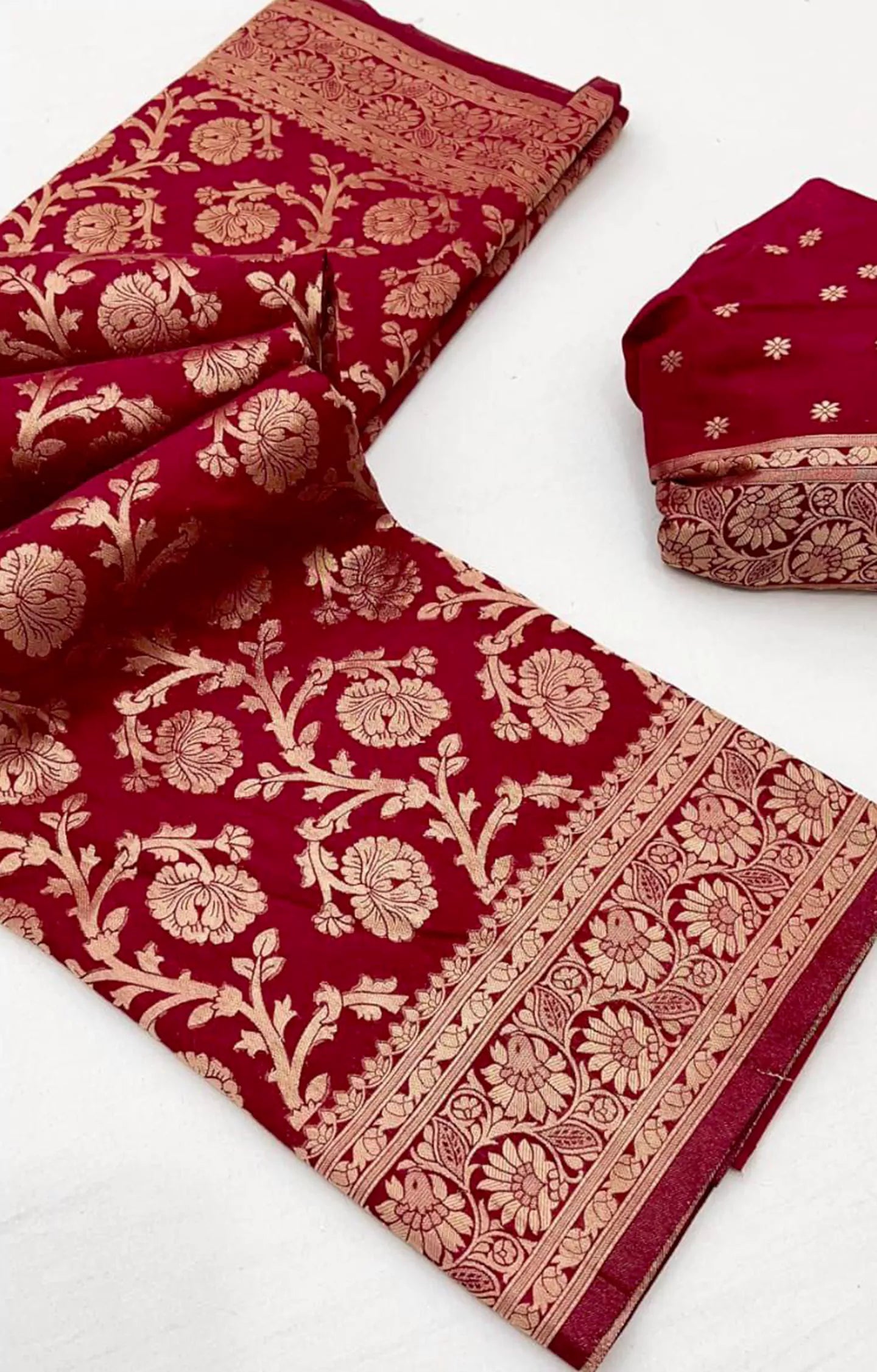 DAIMA PURE SOFT KHADI GEORGETTE SILK SAREE