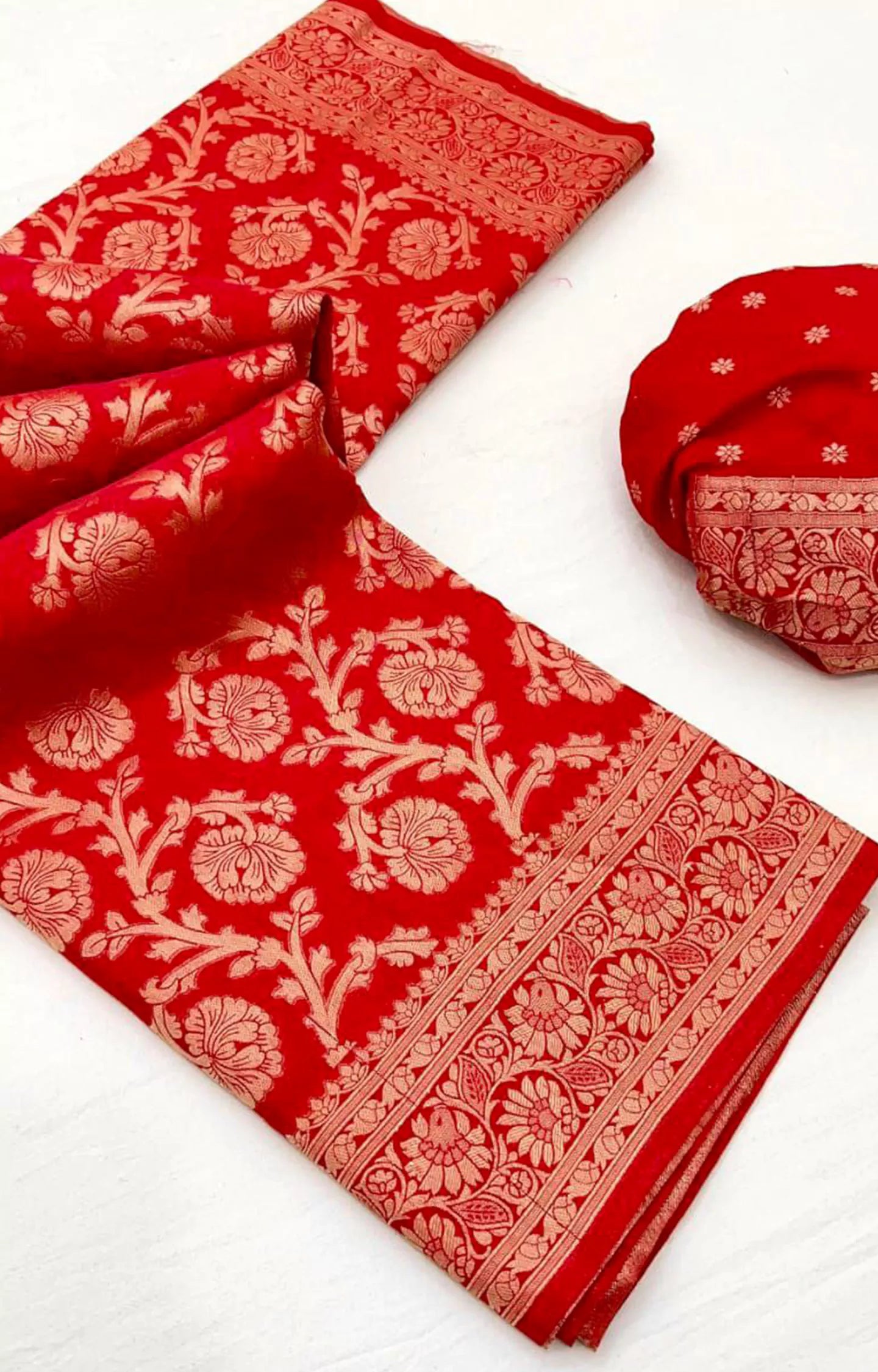 DAIMA PURE SOFT KHADI GEORGETTE SILK SAREE