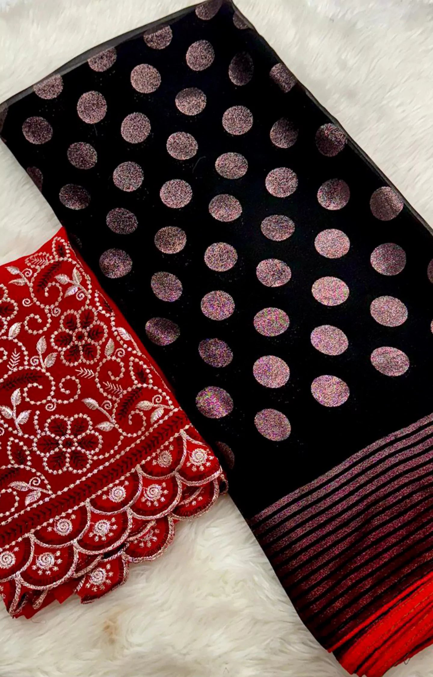 TORAL BLACK COLOUR GEORGETTE CHIFFON SAREE