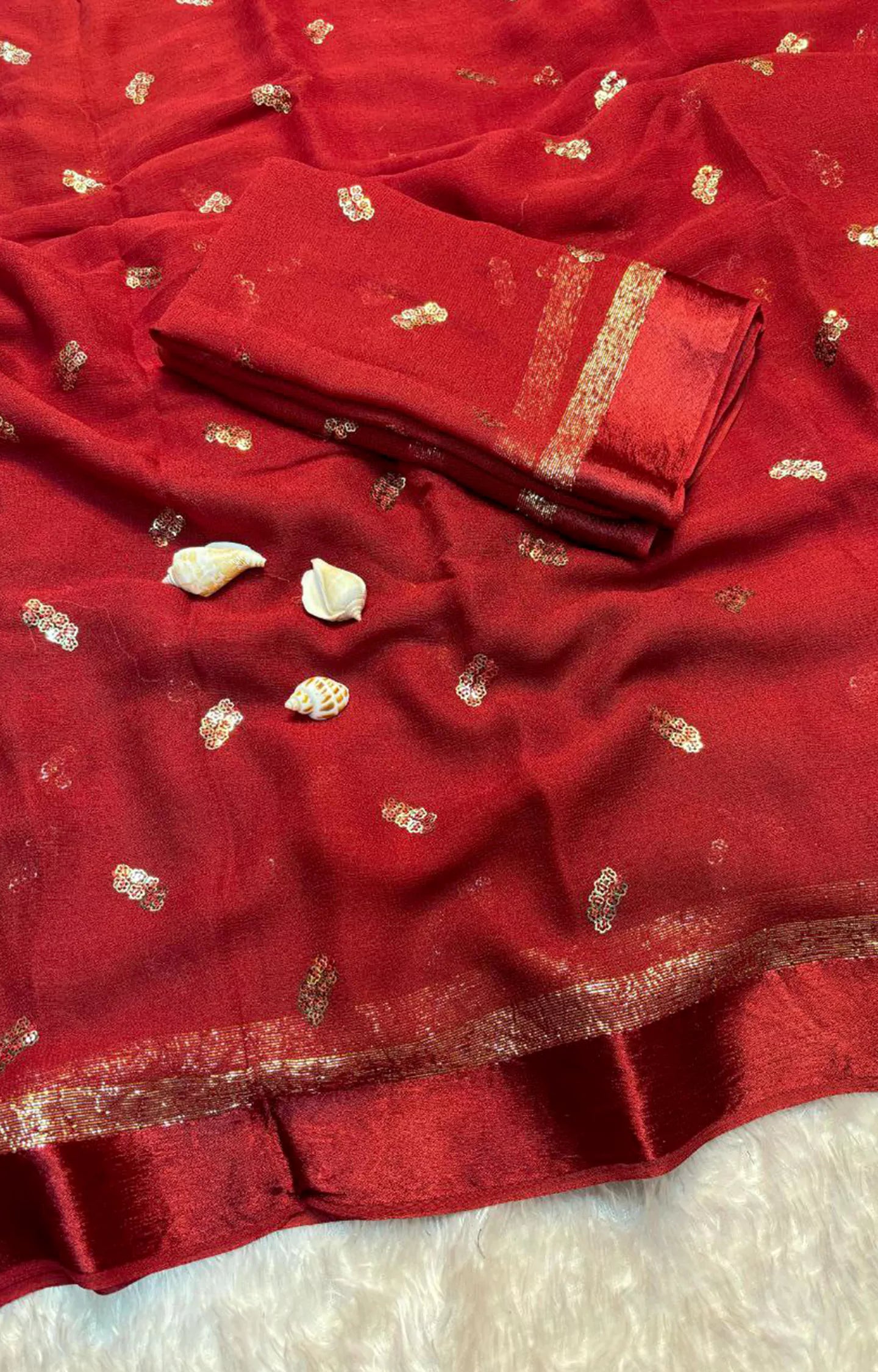 KUSTERD PURE VISCOSE GEORGETTE DYING SAREE