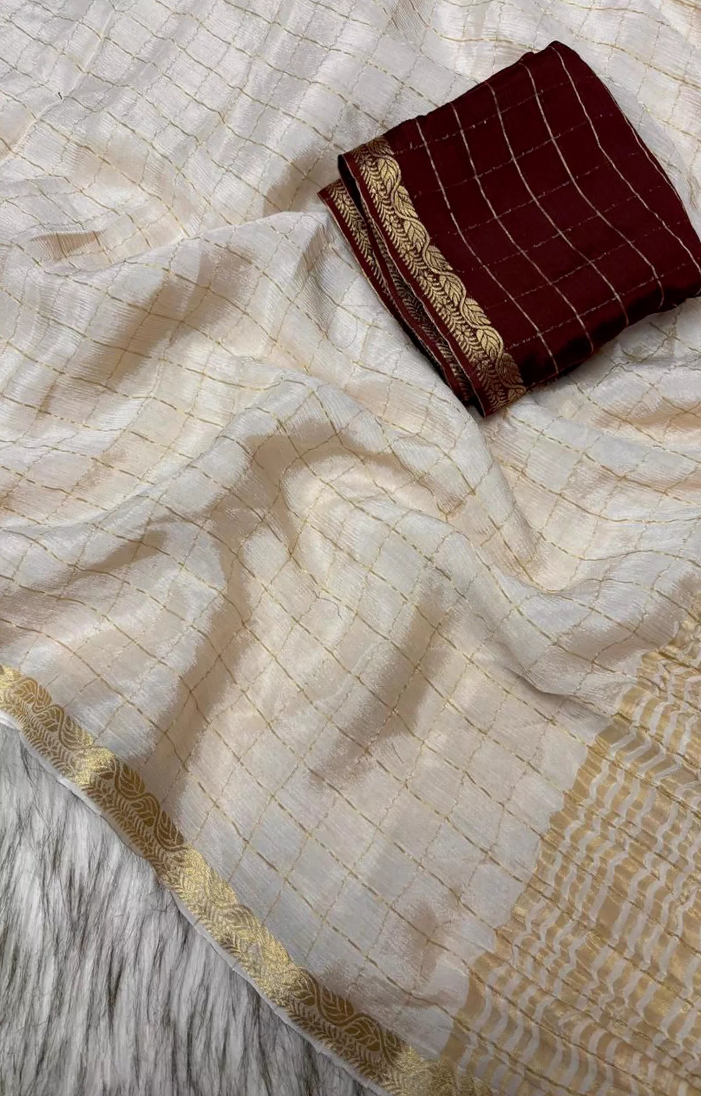 JINERA PURE VISCOSE CHINON DYABLE SAREE
