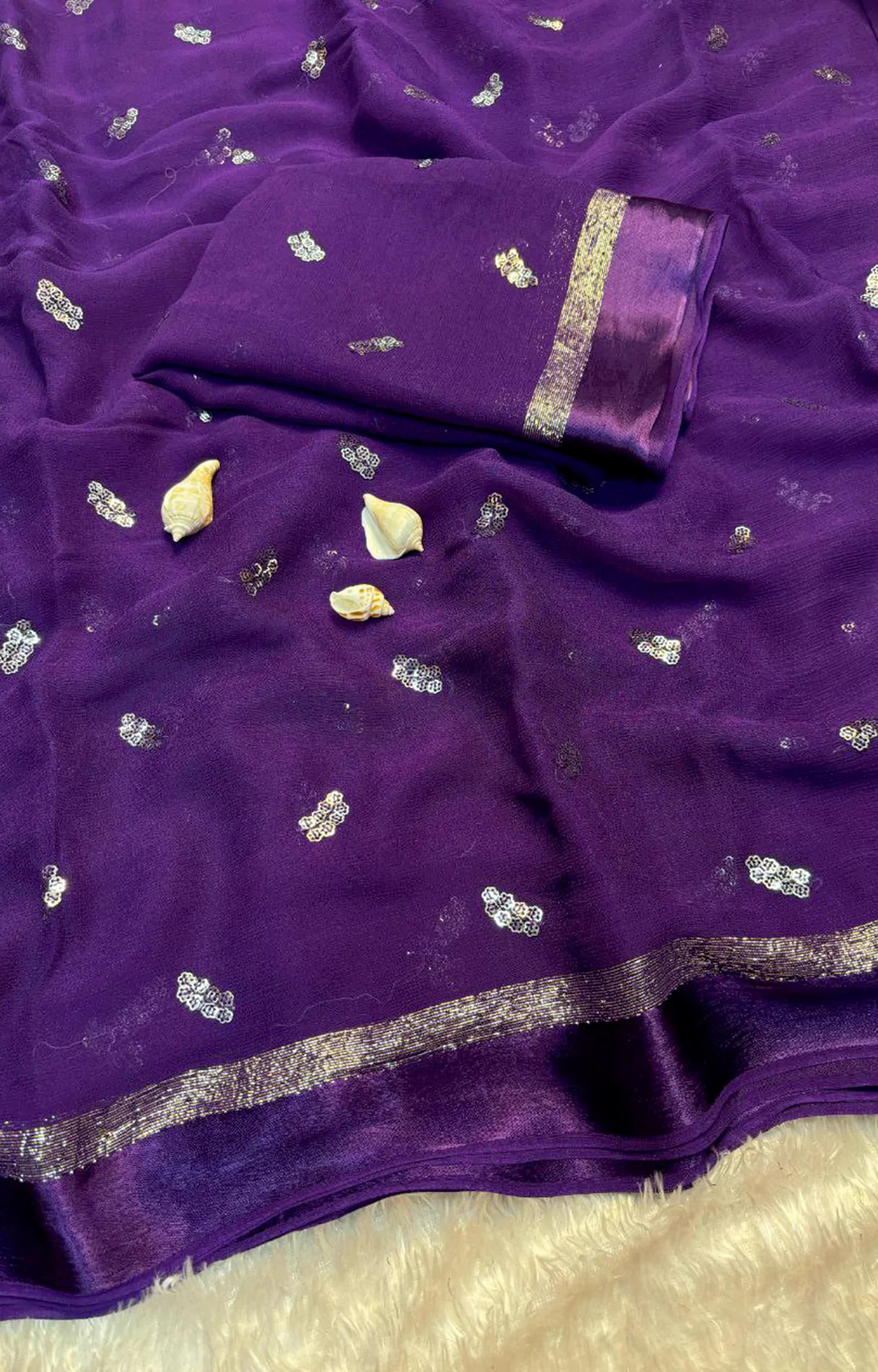 KUSTERD PURE VISCOSE GEORGETTE DYING SAREE