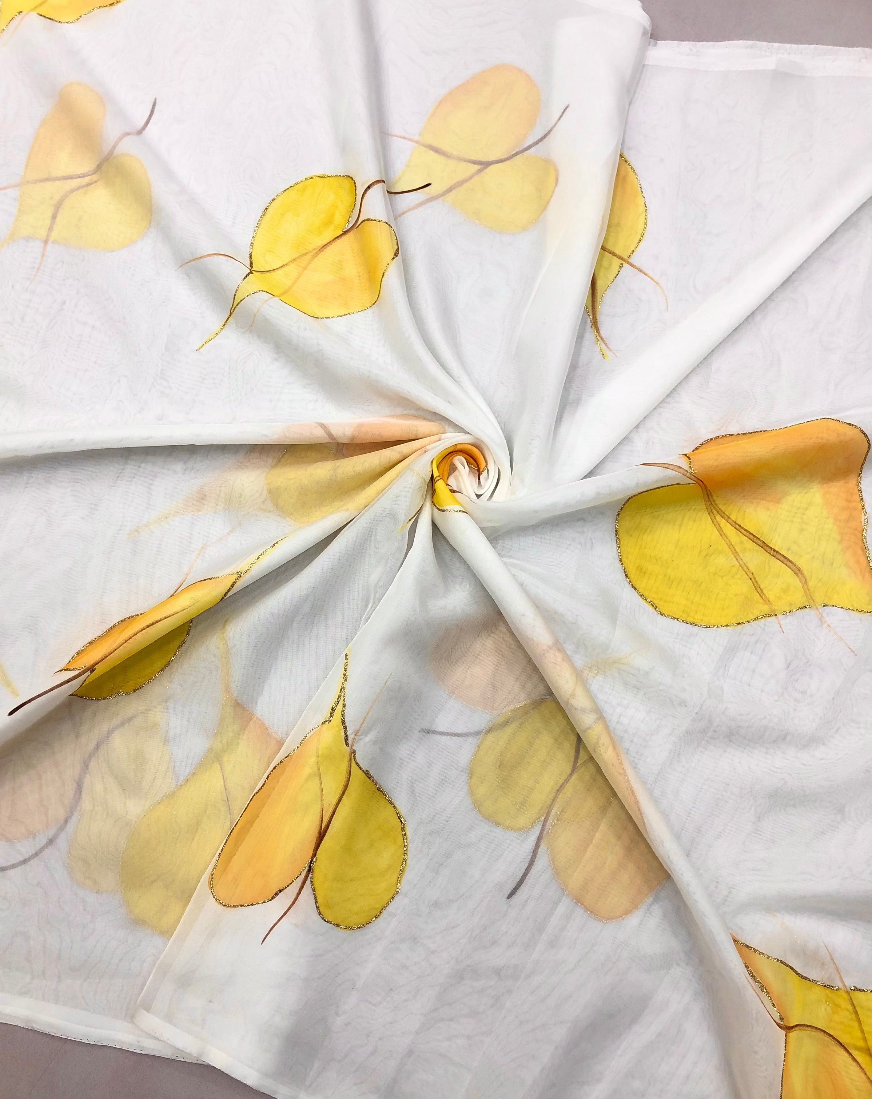 Cosmic Organza with Brush Paint Saree