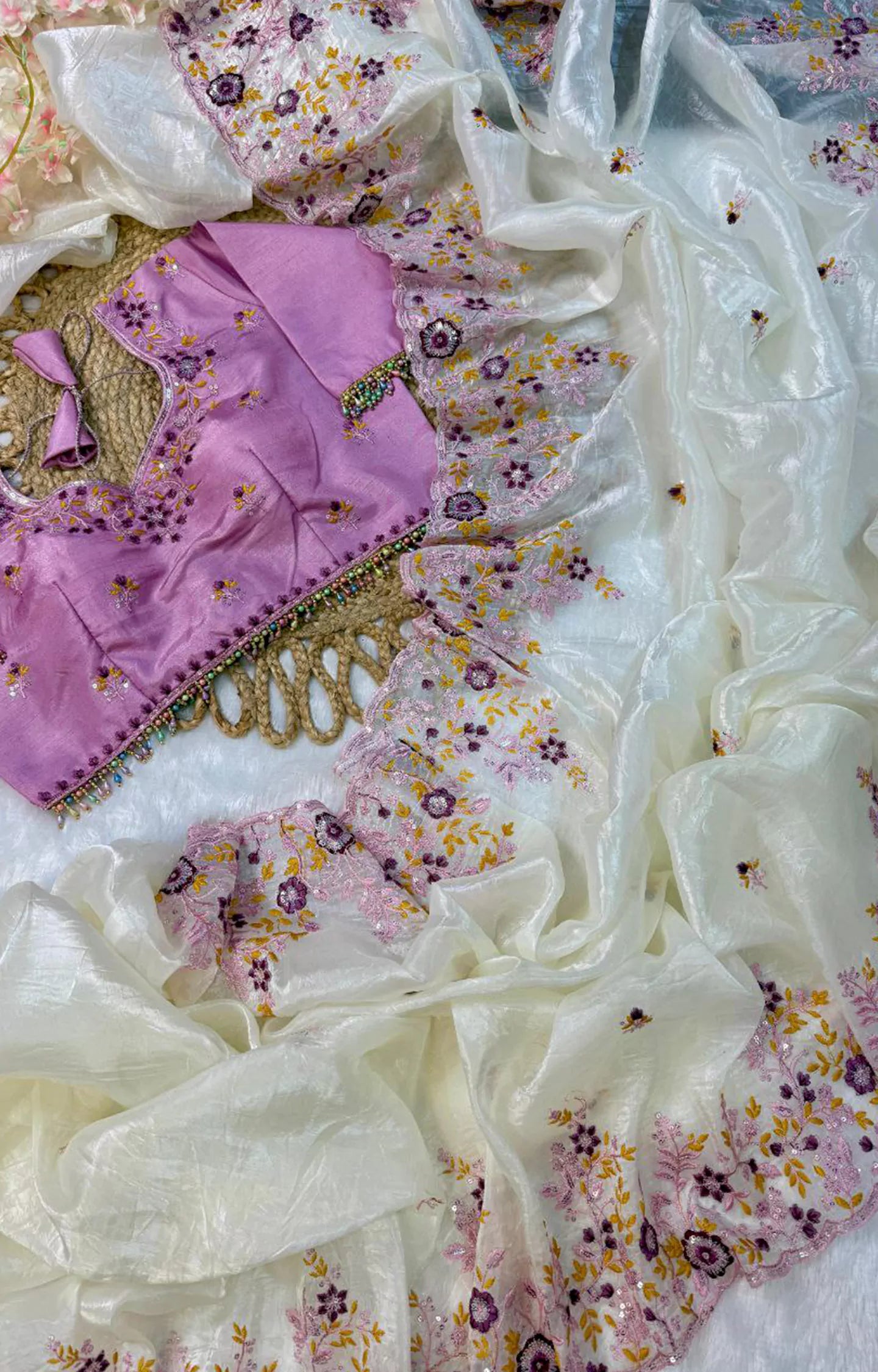 DARBUKA GOLD CRUSH SOFT SILK SAREE