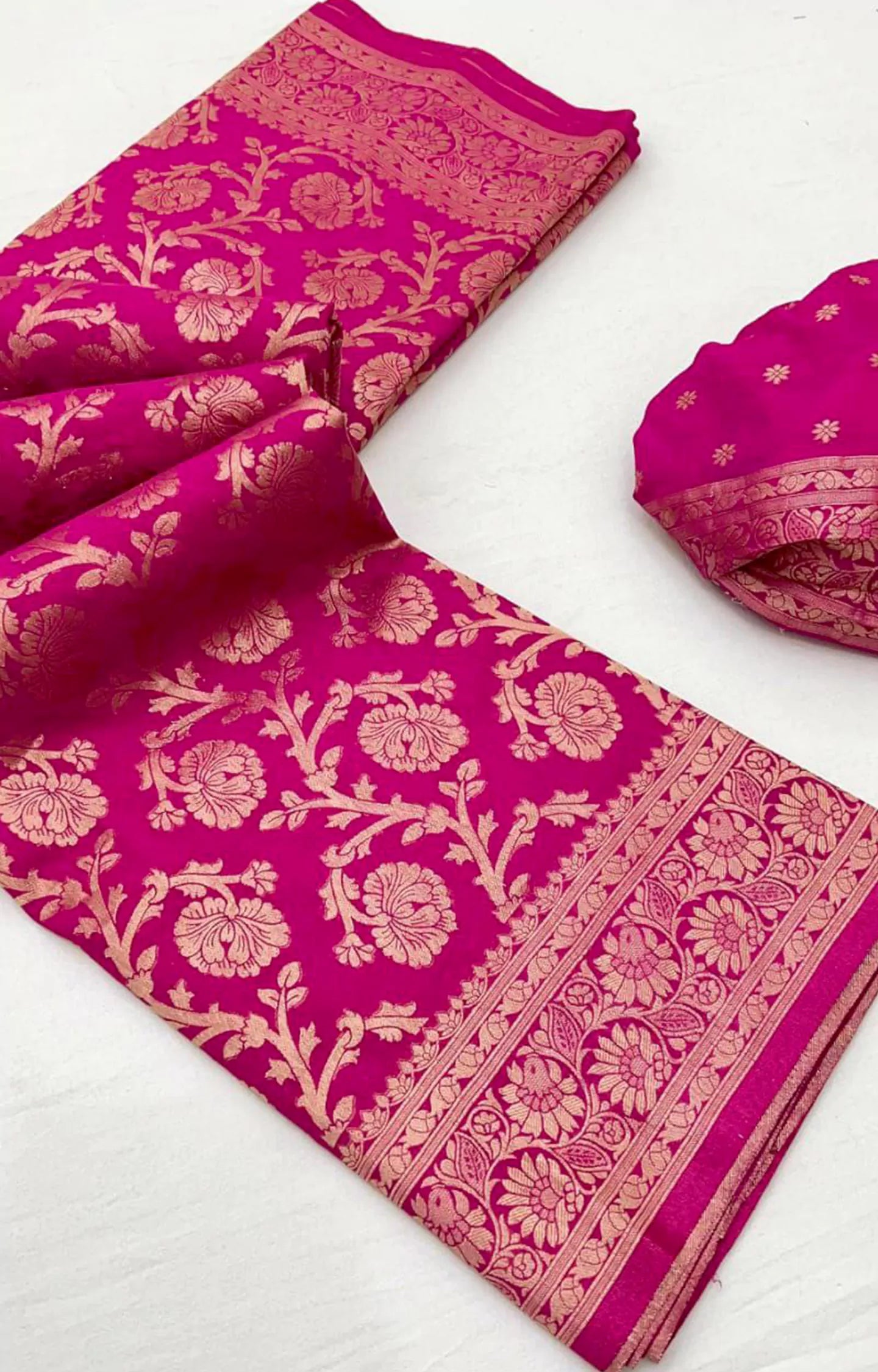 DAIMA PURE SOFT KHADI GEORGETTE SILK SAREE
