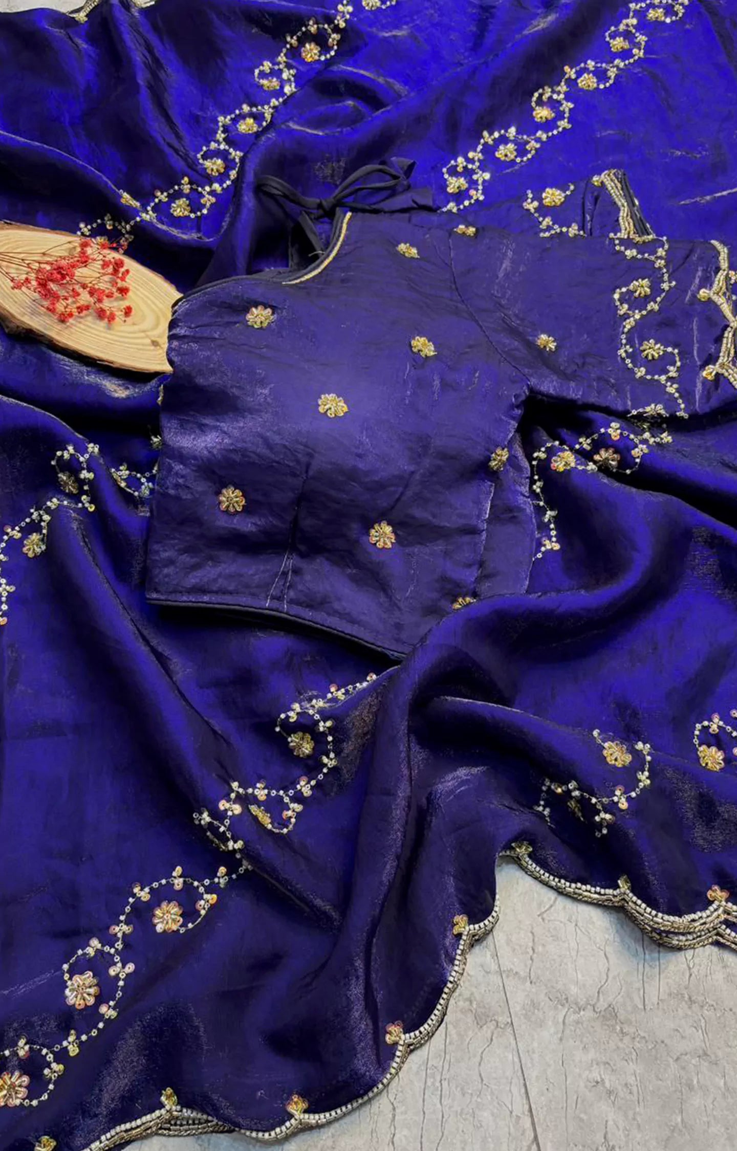 NAZERIN PURE SPACE SILK SAREE