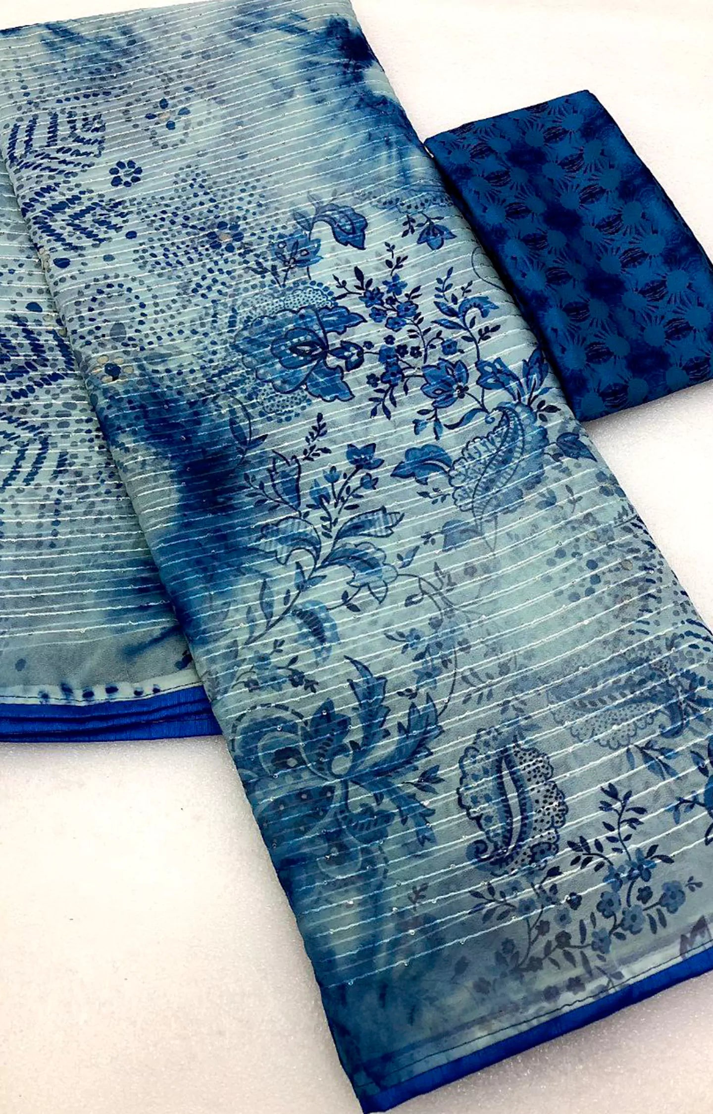 NAIDA CHIFFON ABSTRACT PRINTED SAREE