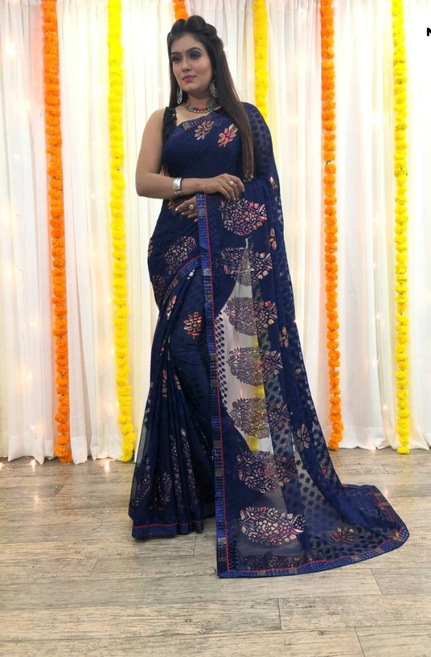 Urmi 2 Chiffon with Brasso Print Saree