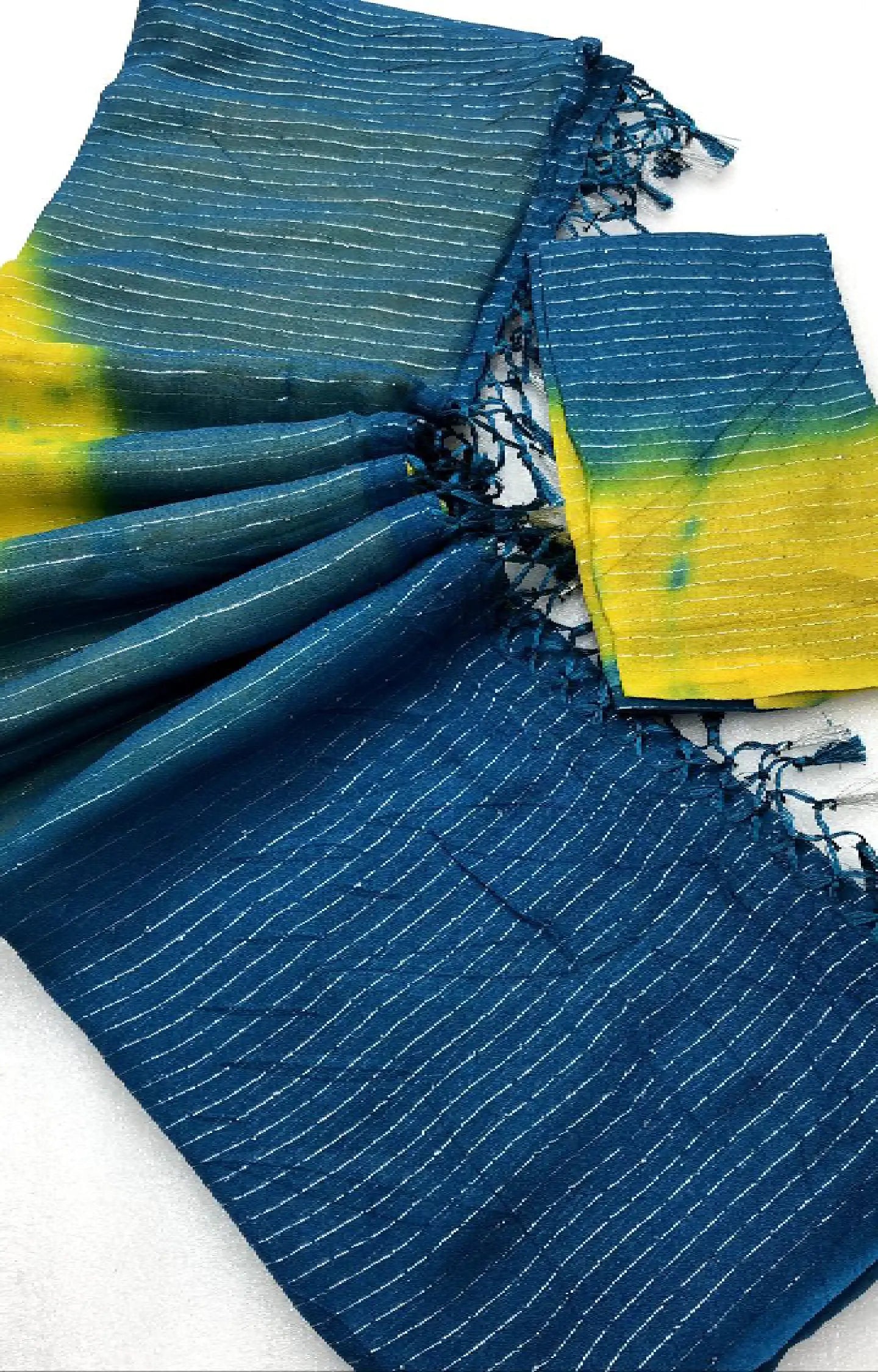 RANGIN VISCOS HAND DYED WITH SILVER ZARI WEAVING