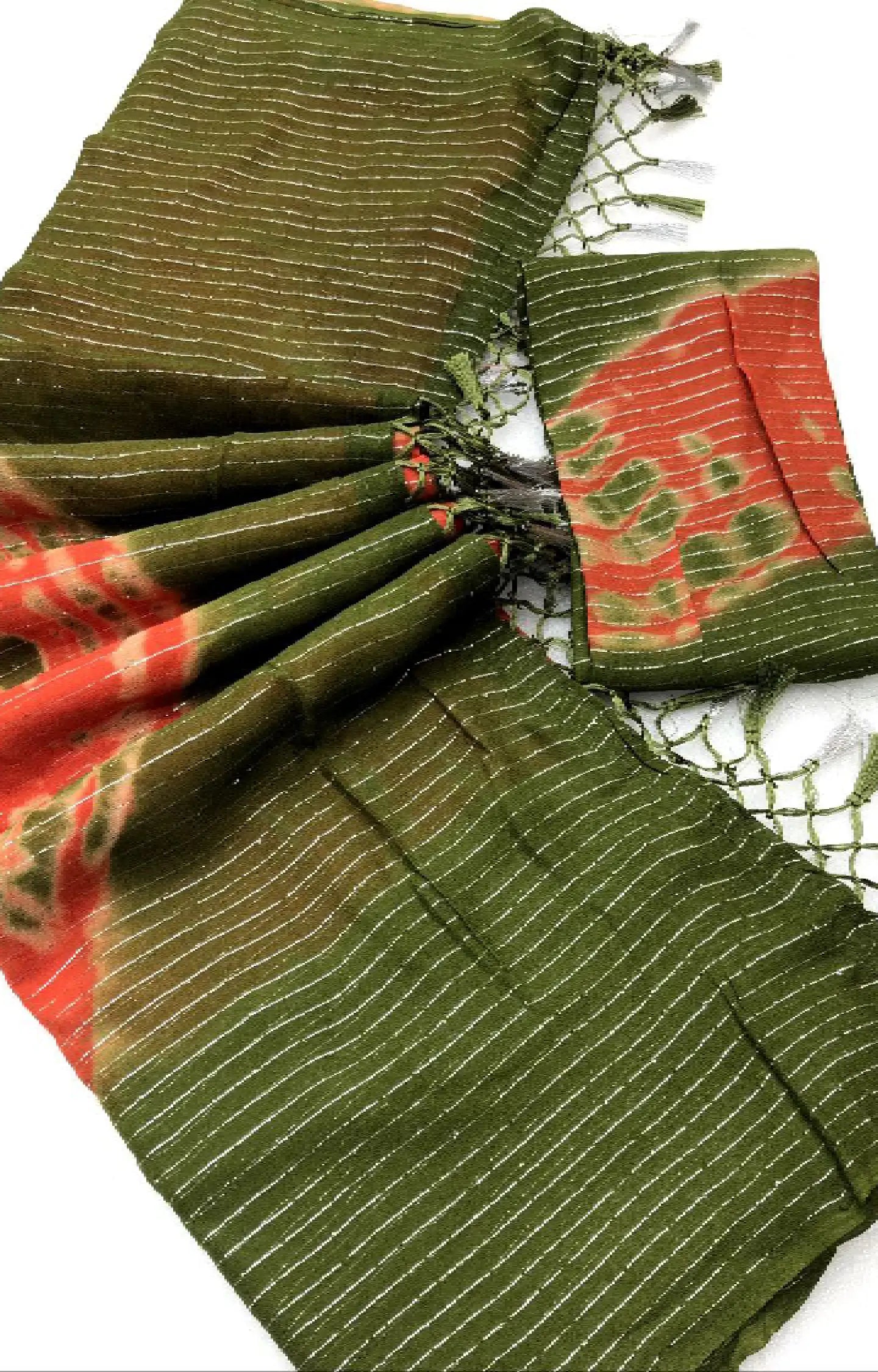 RANGIN VISCOS HAND DYED WITH SILVER ZARI WEAVING
