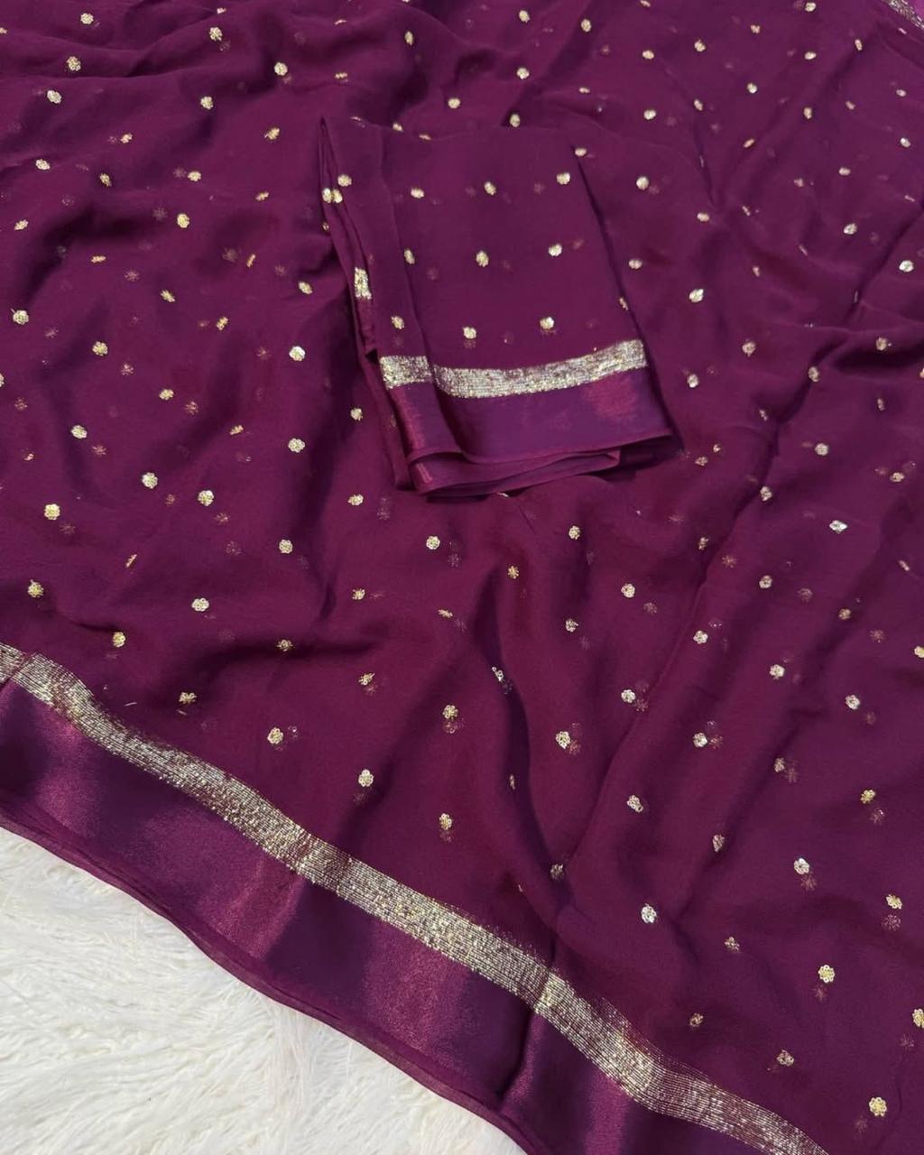 Alima Viscose Georgette Saree