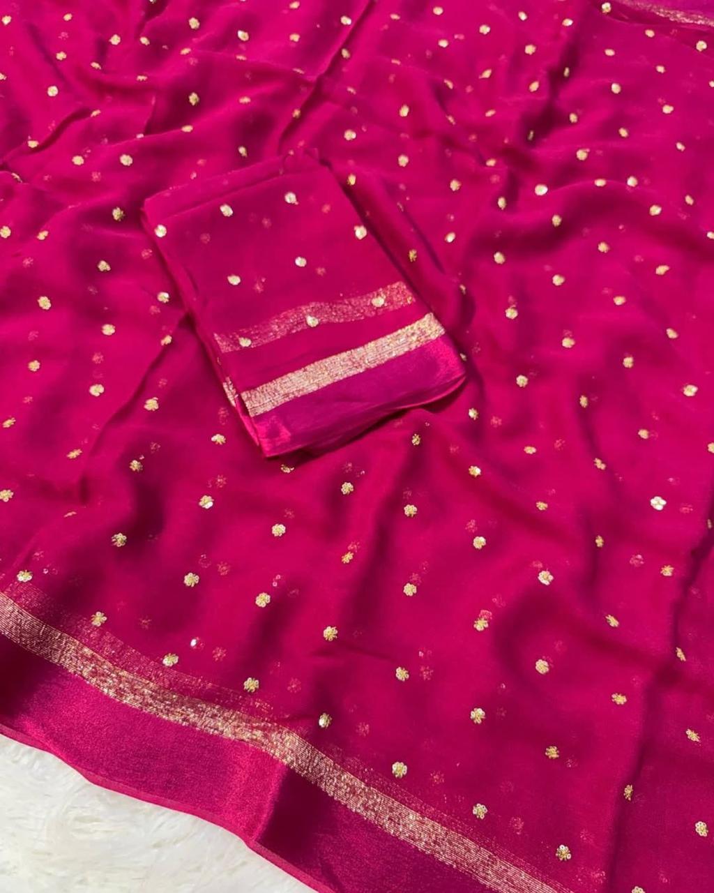 Alima Viscose Georgette Saree