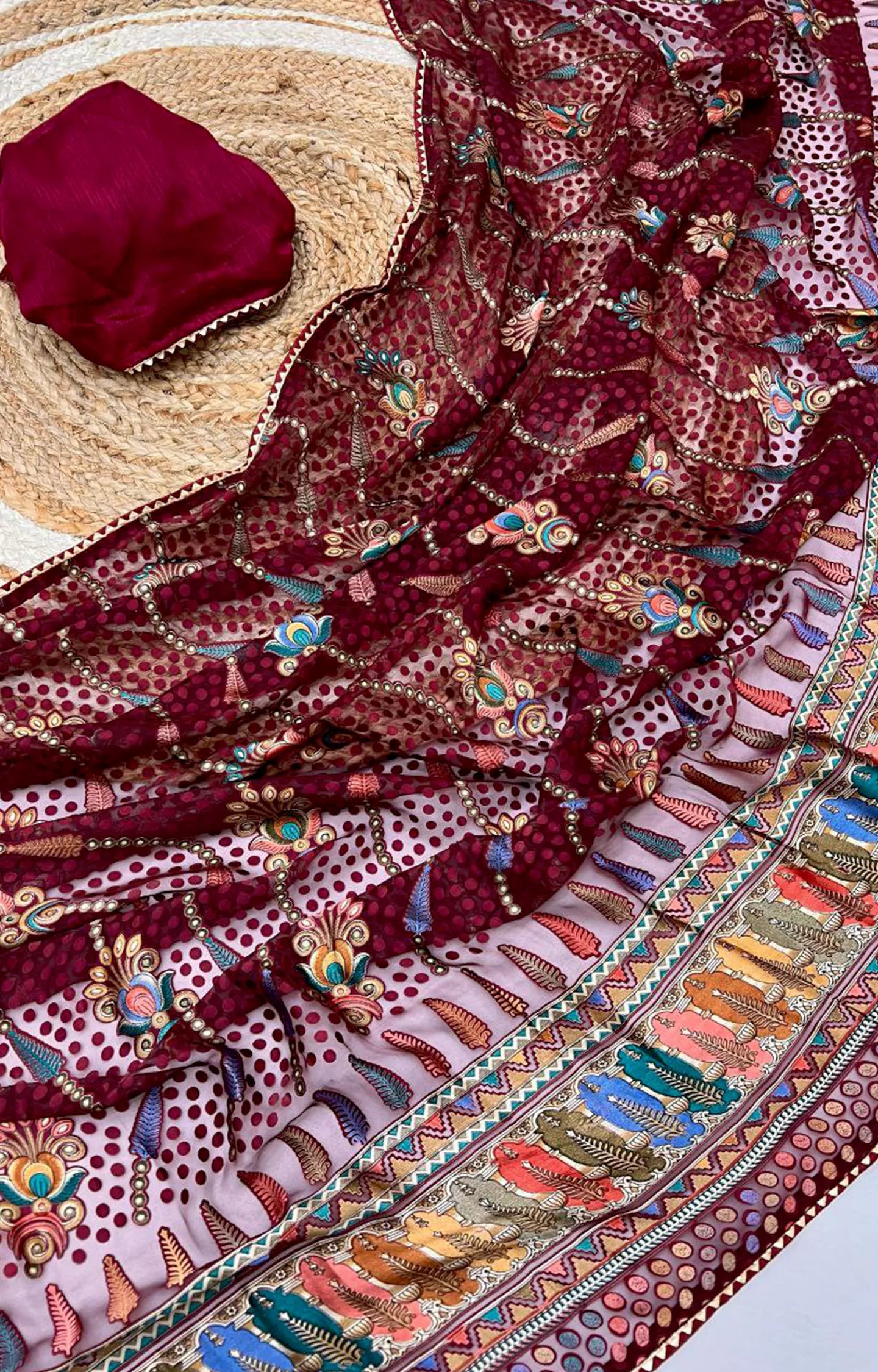 VERSHY BEAUTIFUL EXPORT QUALITY IMPORTED ORIGINAL  BRASOO FABRIC SAREE