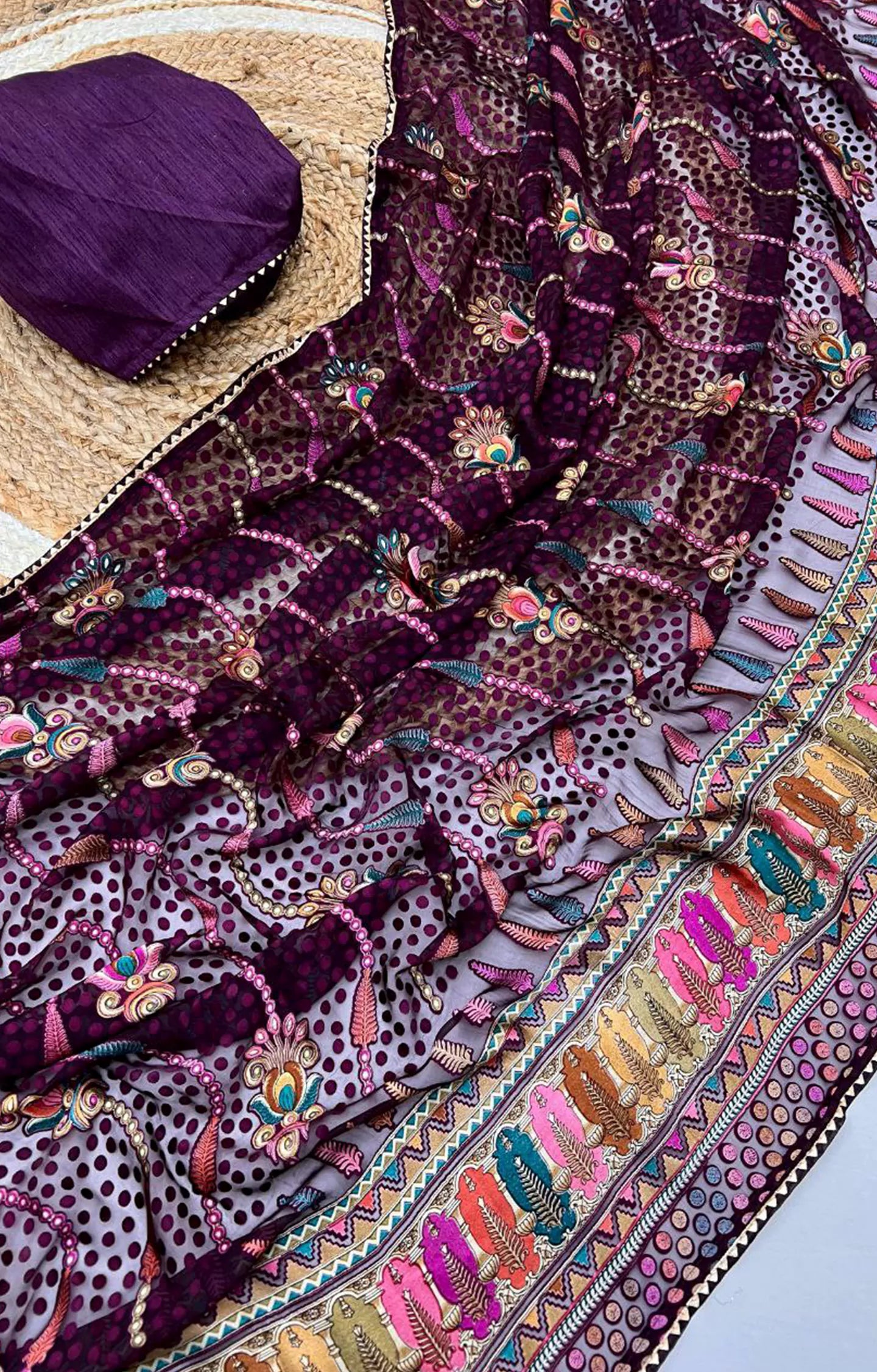 VERSHY BEAUTIFUL EXPORT QUALITY IMPORTED ORIGINAL  BRASOO FABRIC SAREE