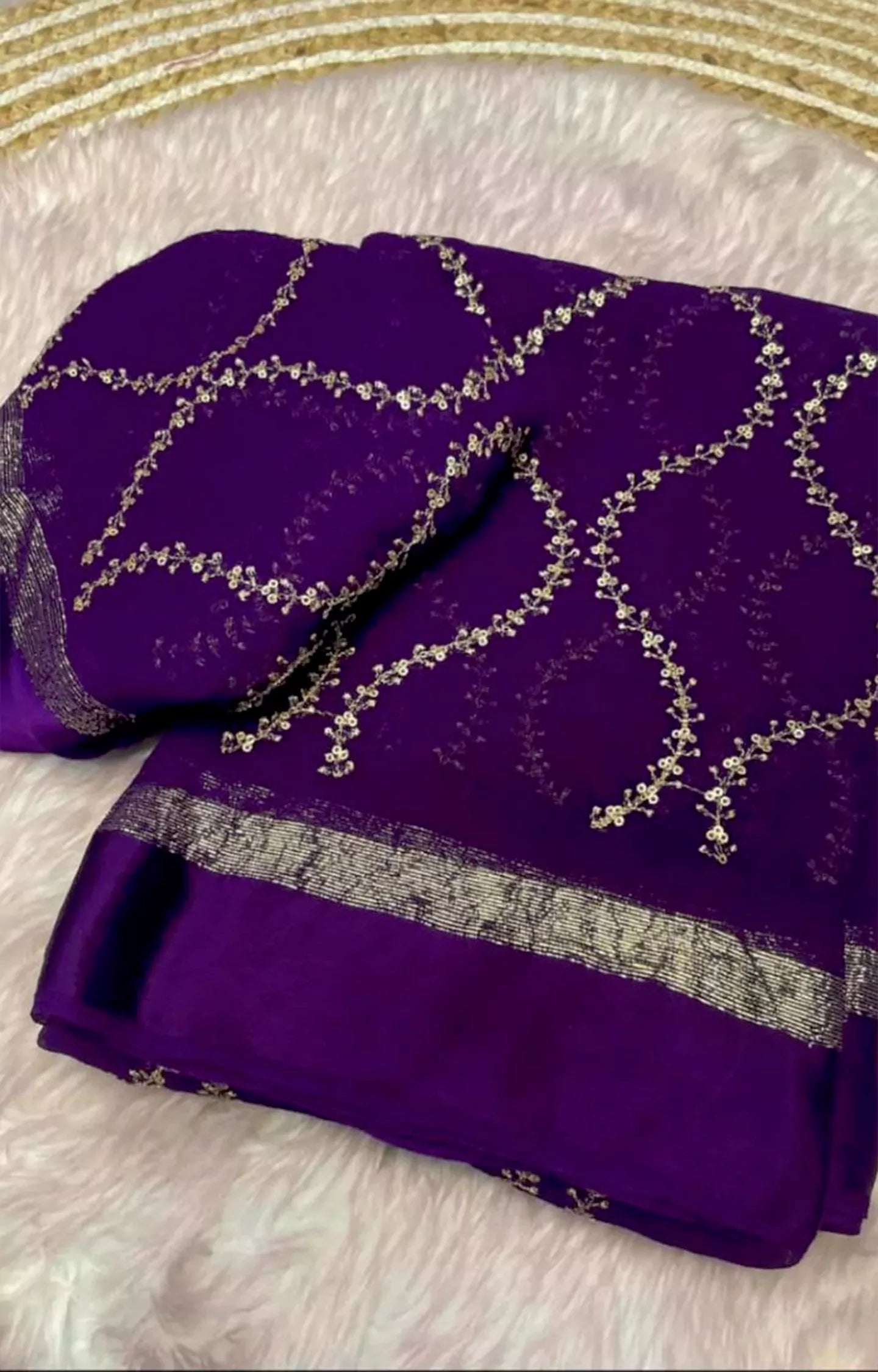 USRAIN LAUNCHING NEW VISCOS CHIFFON SAREE