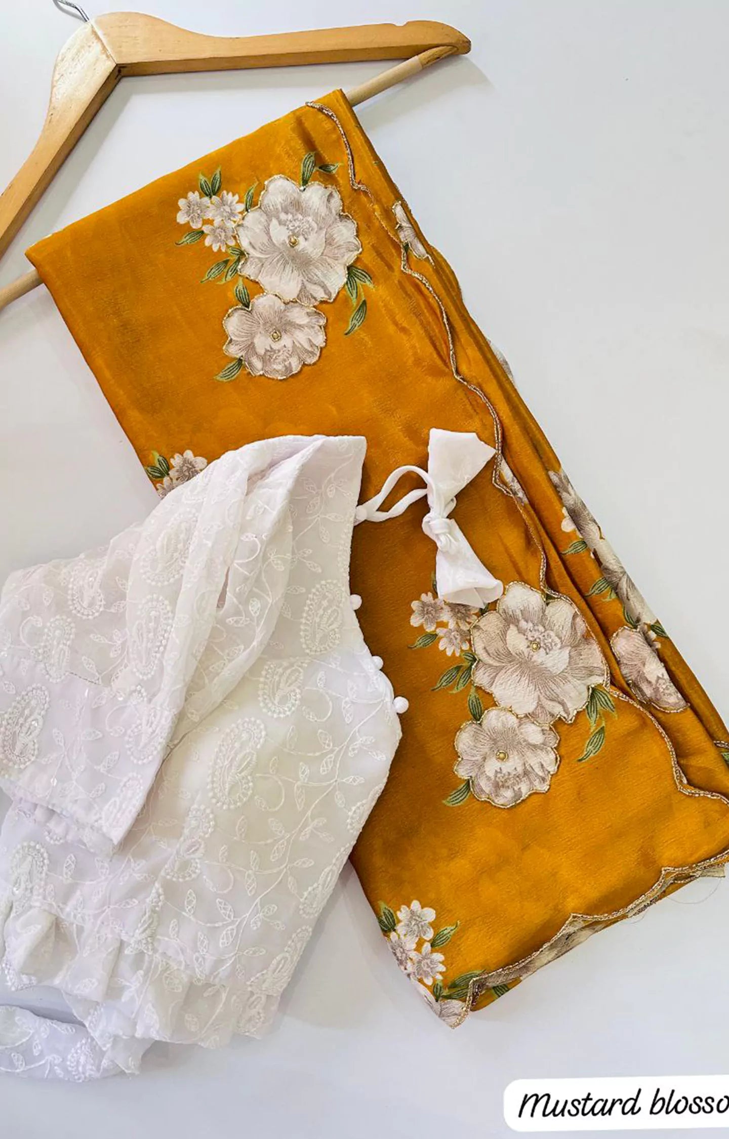 OSLINA HEAVY PURE CHINNON PRINTED SAREE