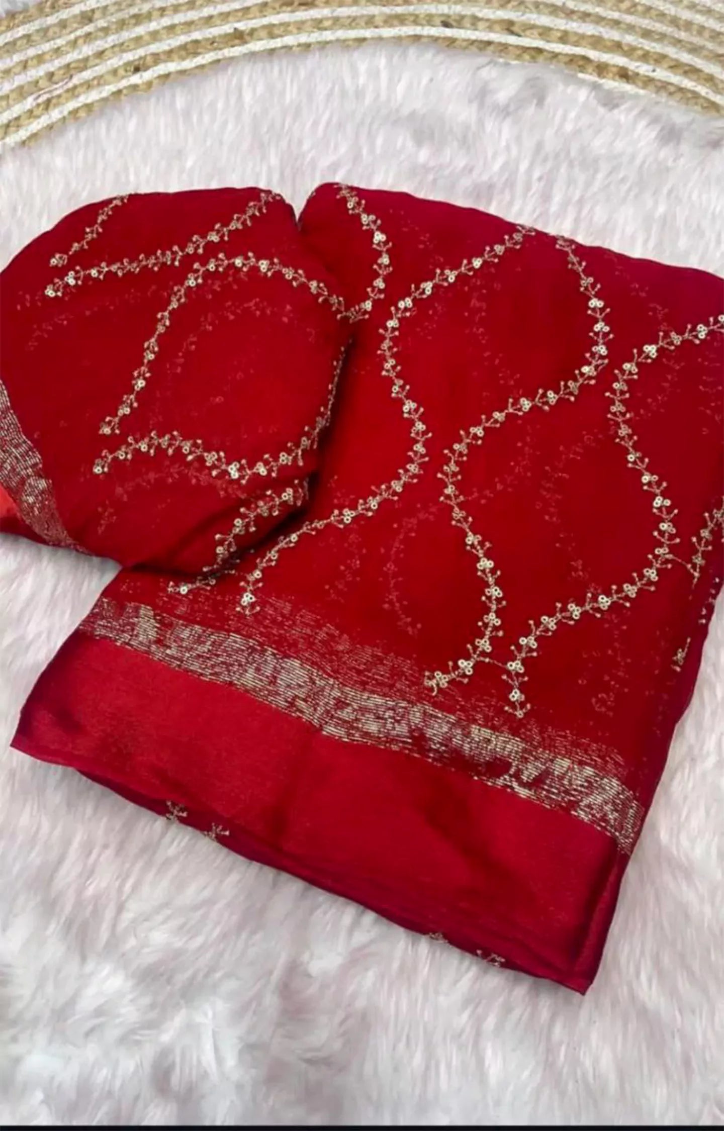 USRAIN LAUNCHING NEW VISCOS CHIFFON SAREE
