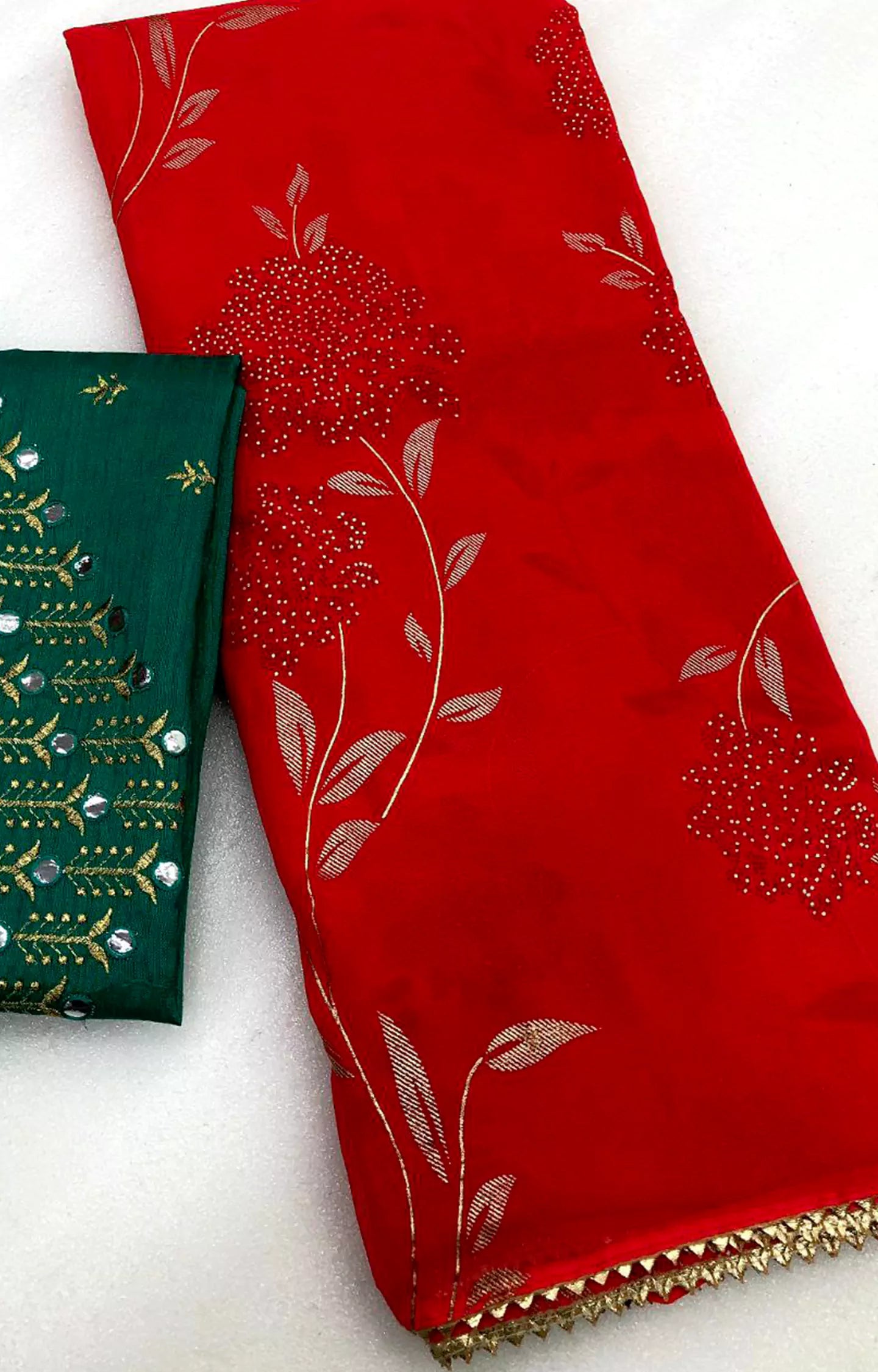 KALYANI CHIFFON FOIL PRINT SAREE