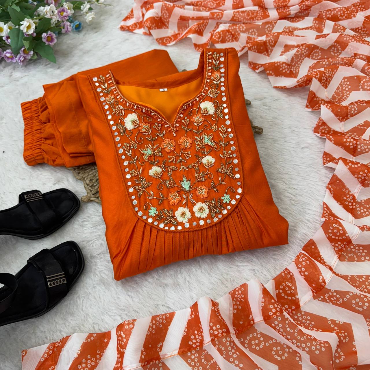 Devine Pure Viscos Chanderi Silk Gown