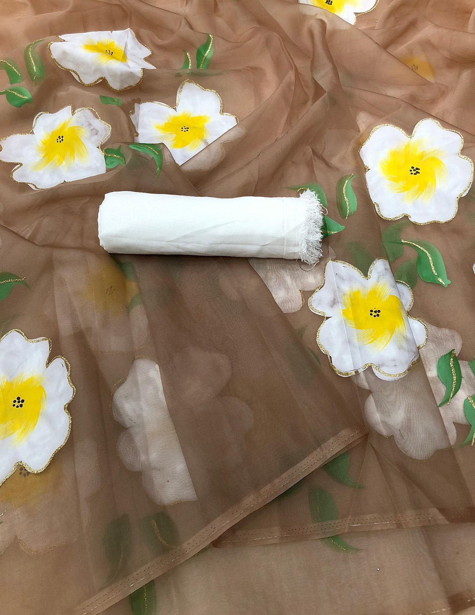 Niggo Organza Hand Painted Saree