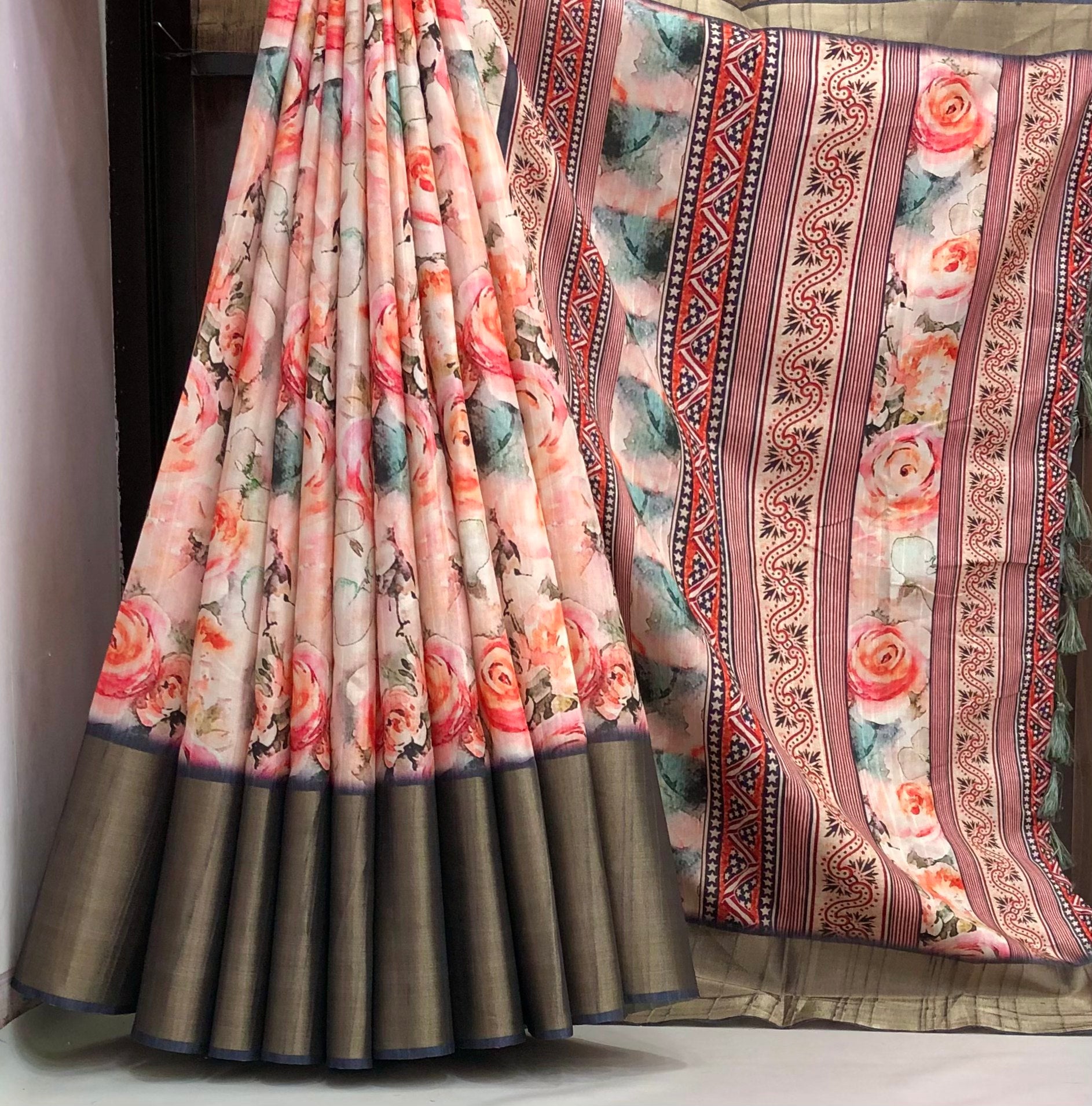 Penic Handloom Tussar Silk Saree