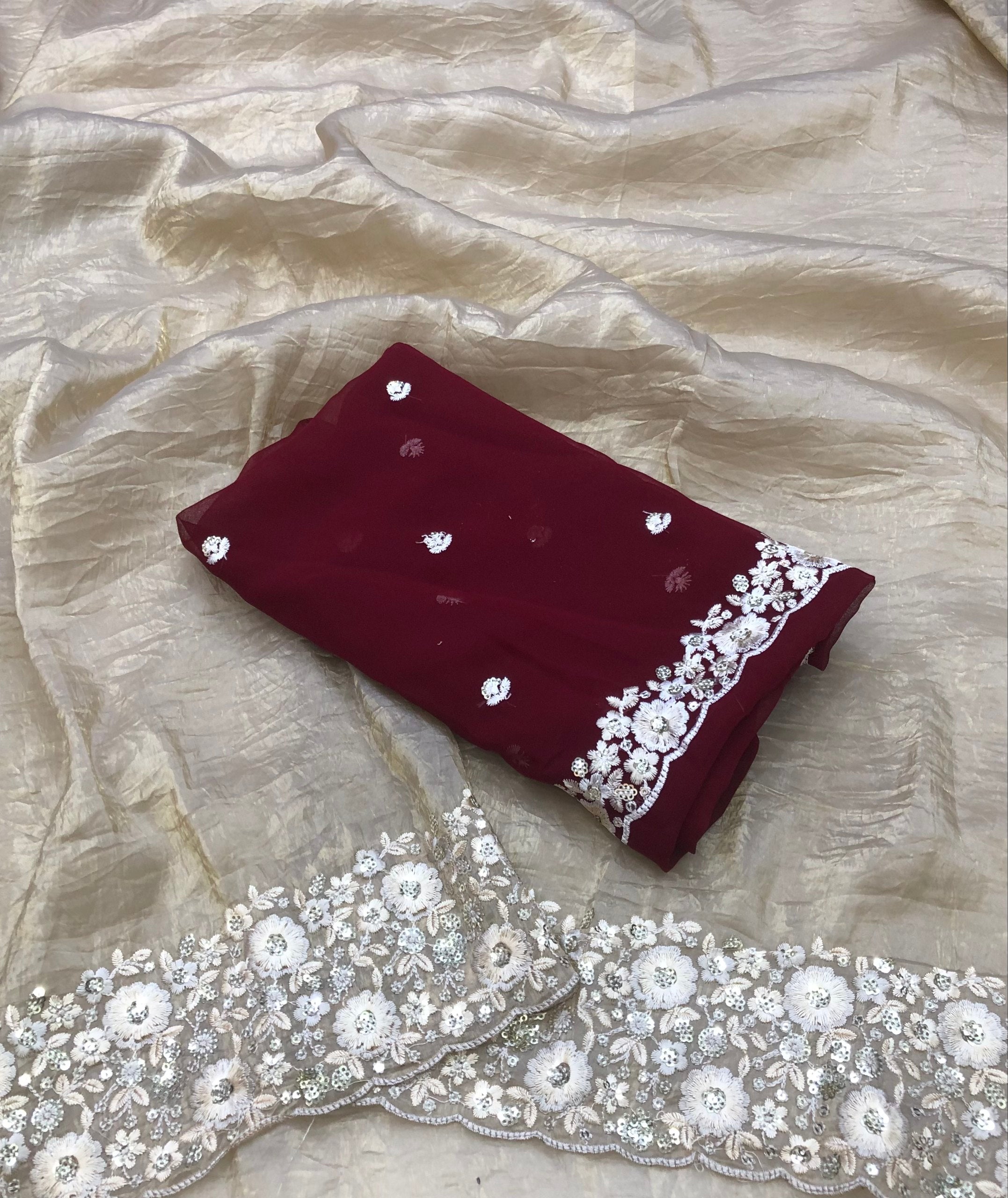 Pakiza Crunchy Gold Crush Eembroidery Work Saree